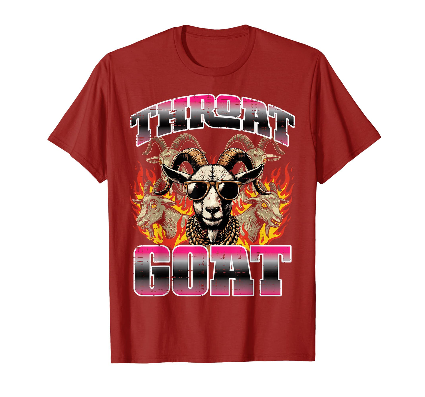 Inappropriate Throat Goat Funny Adult Humor Joke Women Men T-Shirt