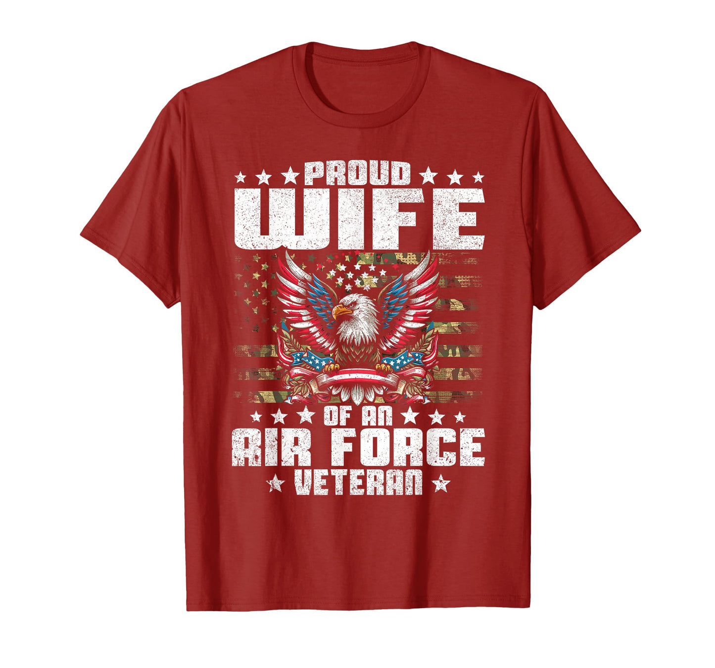 Proud Wife Of An Air Force Veteran Military Vet's Spouse T-Shirt