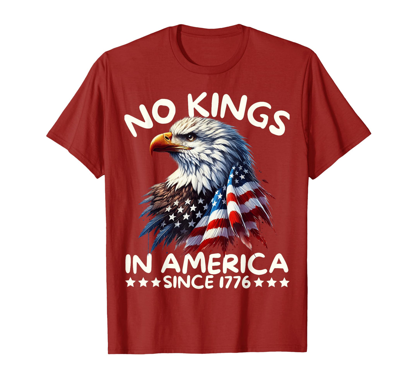 No Kings In America Since 1776 We The People USA FLAG T-Shirt