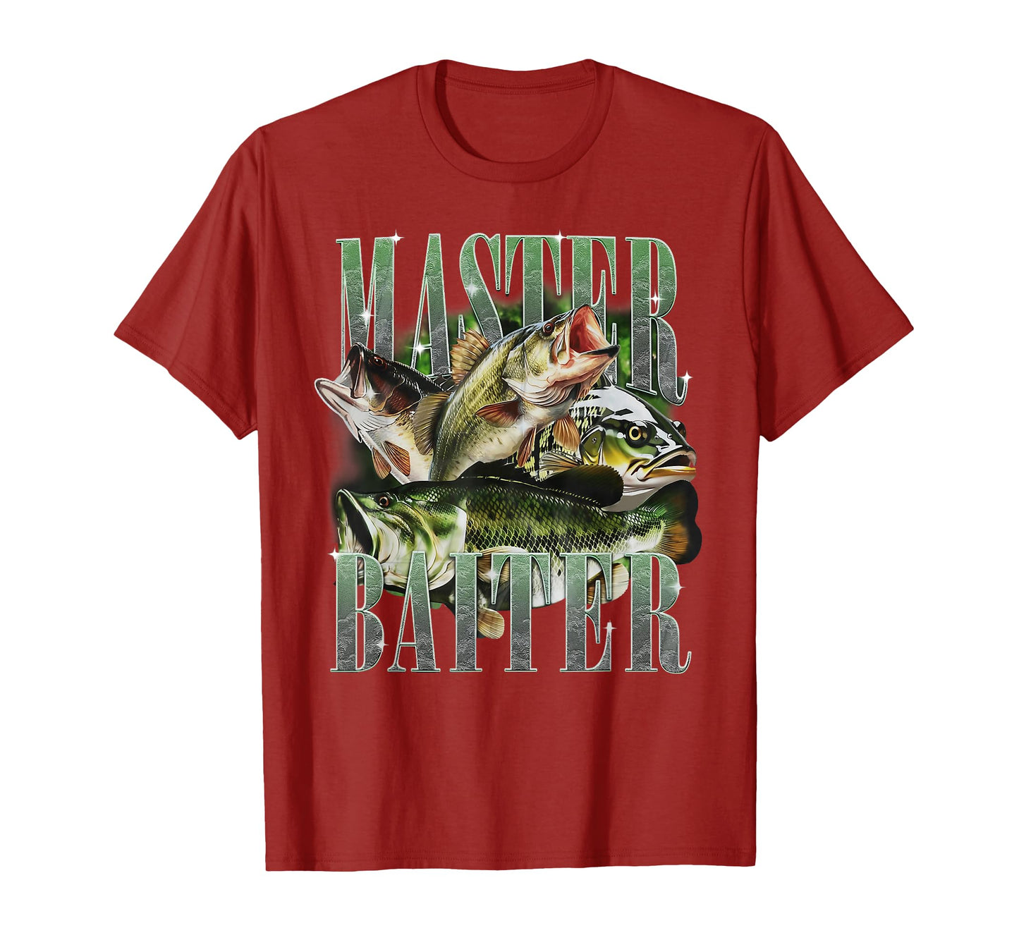 Master Baiter Bass Fishing Fisher Papa Dad Happy Fathers Day T-Shirt