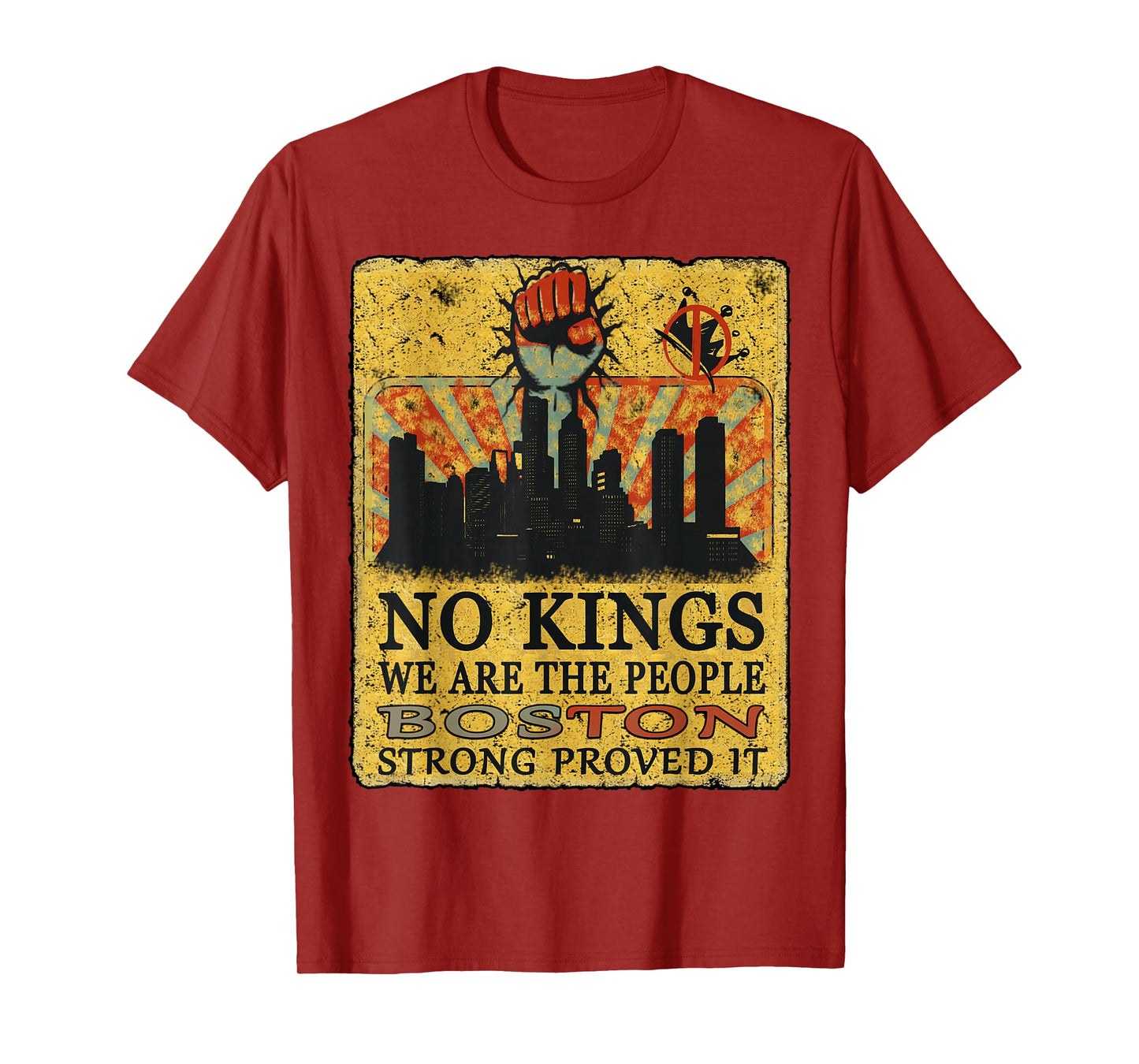 No Kings Boston Strong Energy tee Vintage We The People T-Shirt