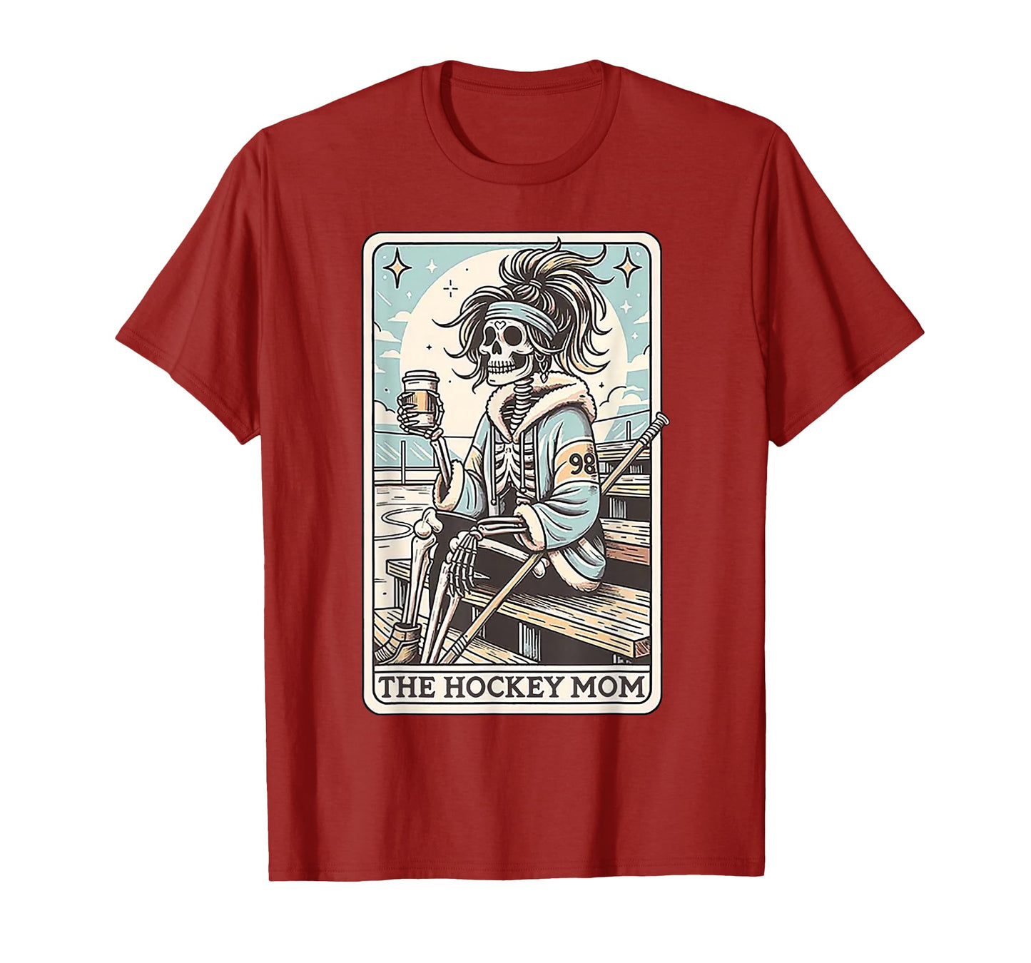 Hockey Mom Funny Skeleton Card T-Shirt