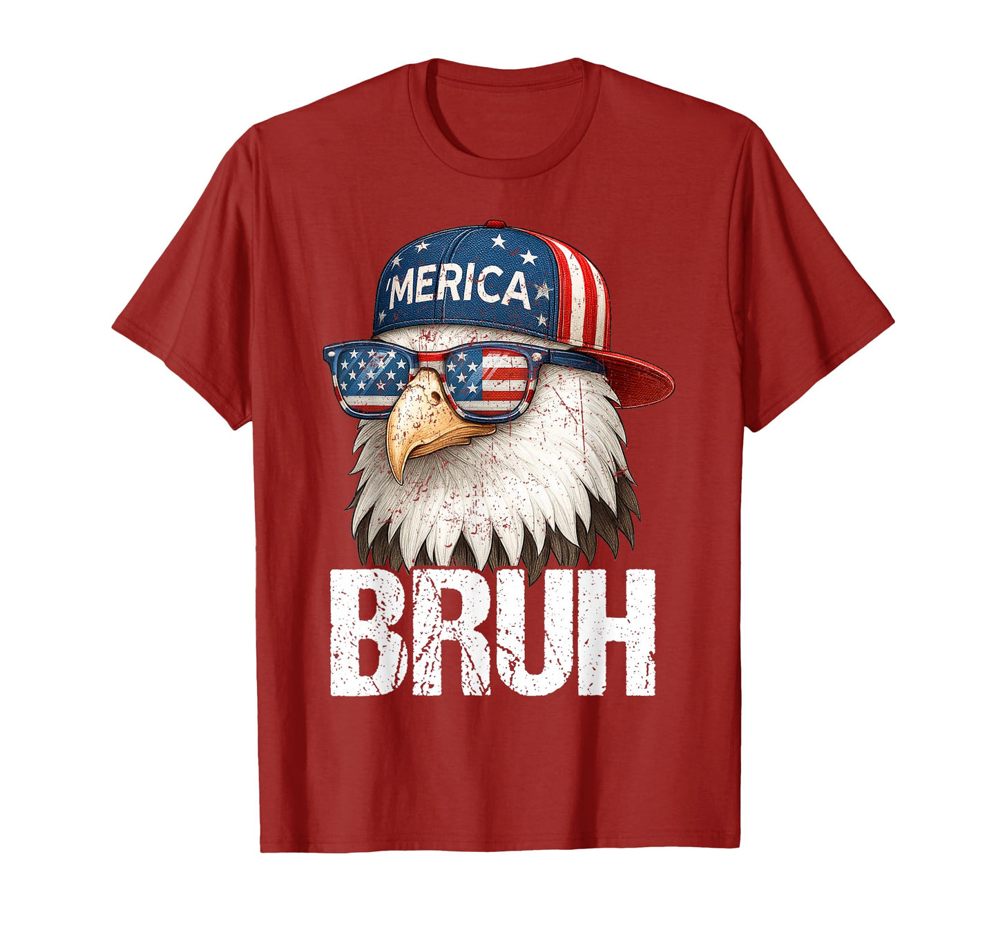 Bruh Fourth 4th Of July Eagle American Patriotic Mens Boys T-Shirt