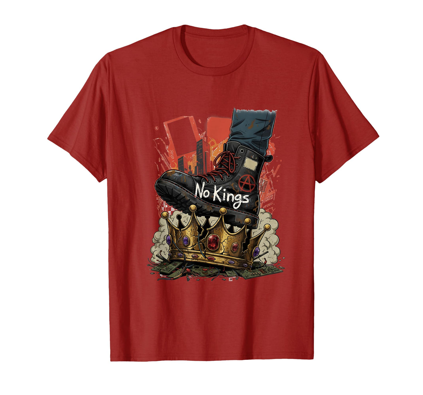 No Kings Shoe On Crown No King in America Liberty Statement T-Shirt