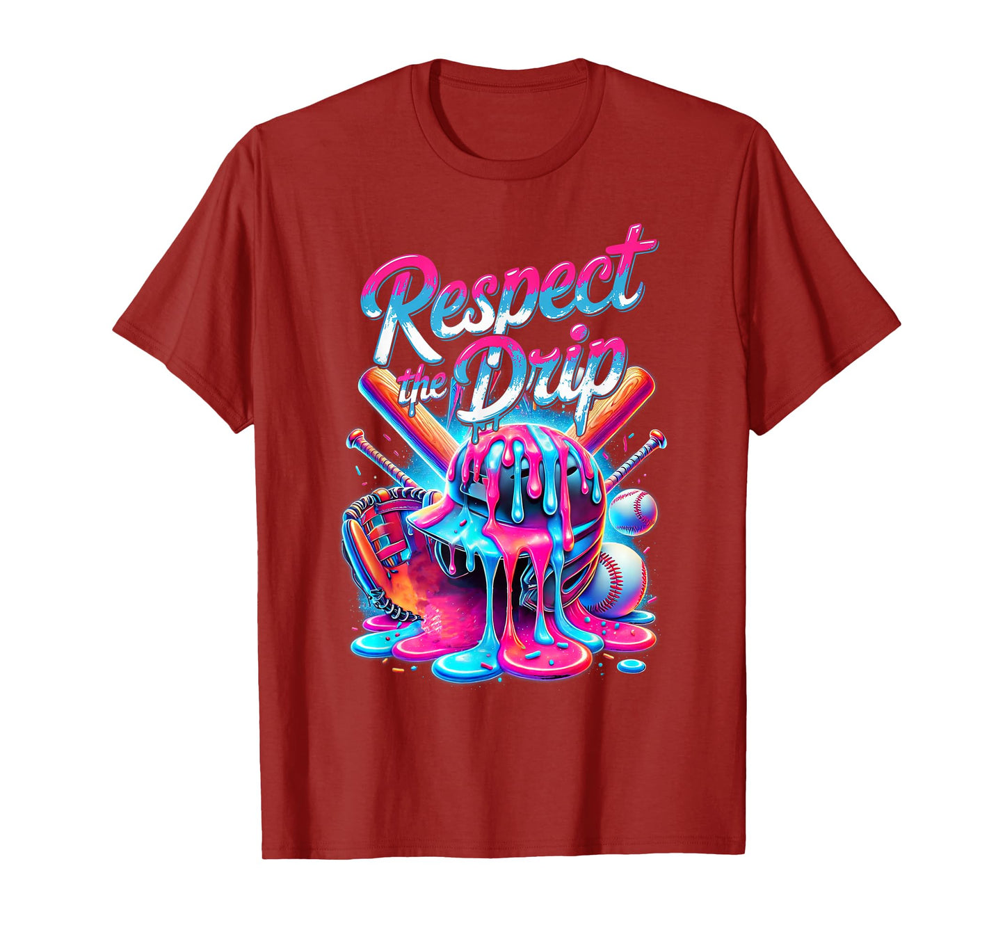 Baseball Drip For Boys Ice Cream Respect The Drip Baseball T-Shirt