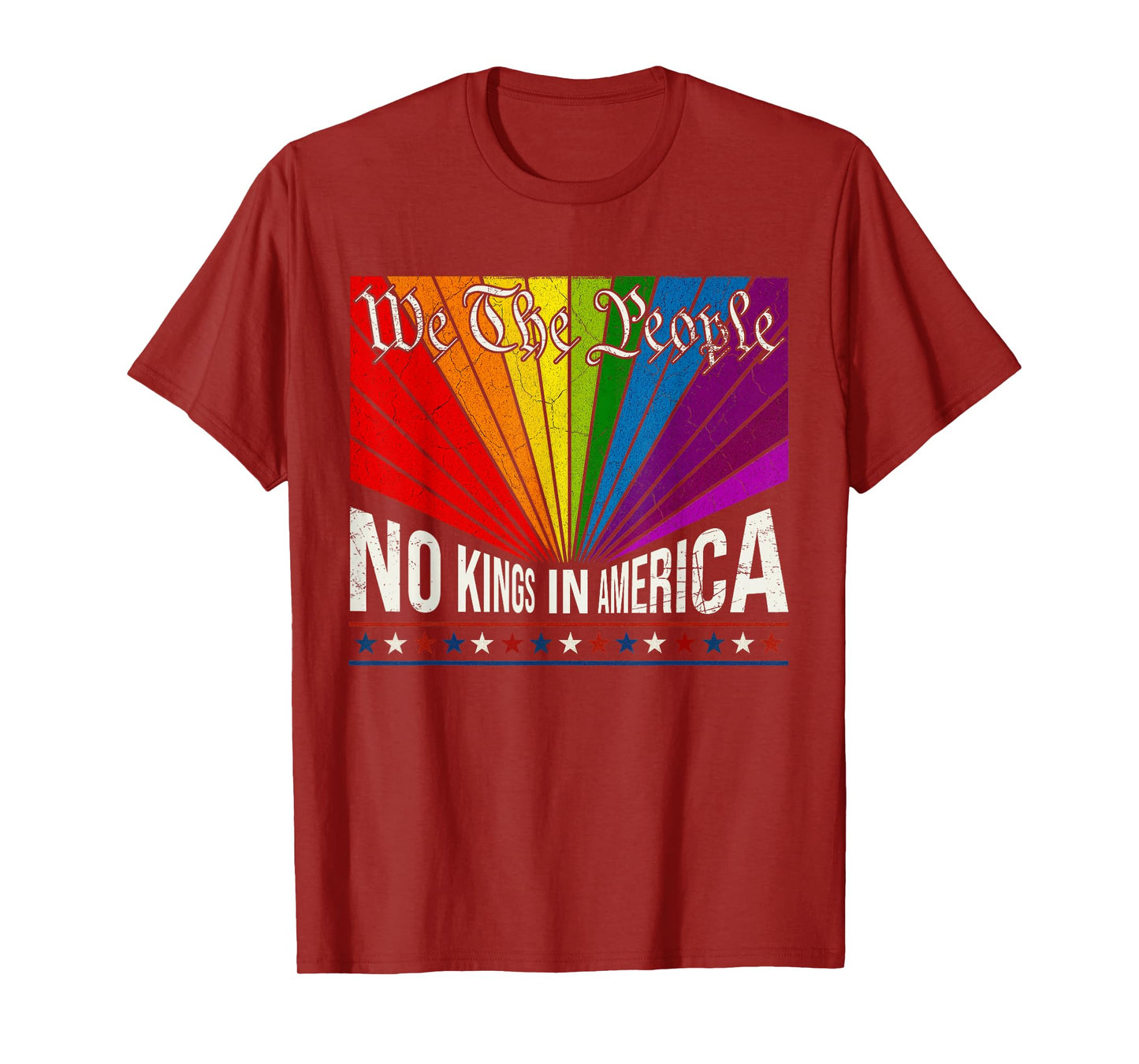 We The People No Kings in America LGBT Rainbow Pride Month T-Shirt