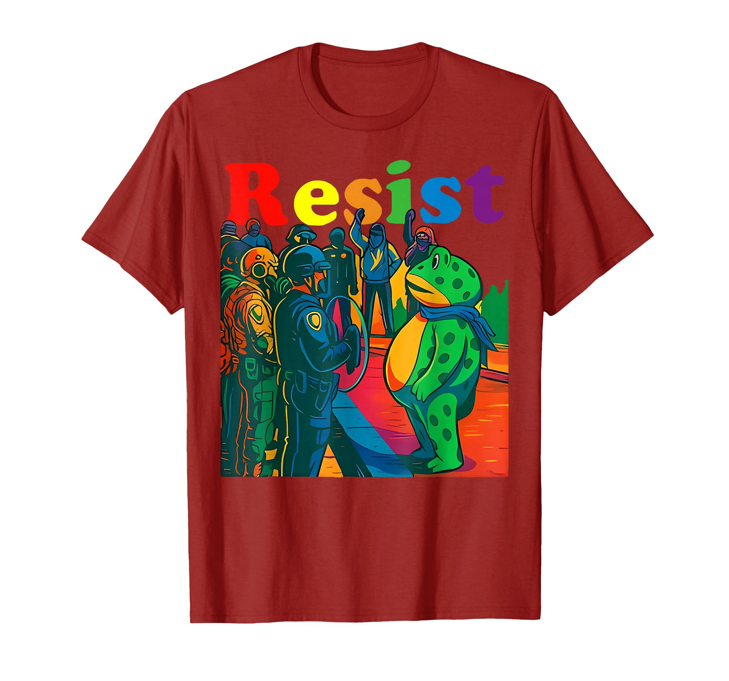 Vintage Portland 2025 Resist Frog Protest Men Women T-Shirt
