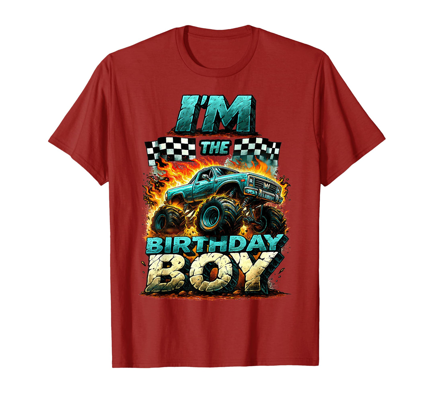 It's My Birthday Boy Monster Truck Bday Party Kids Boy T-Shirt