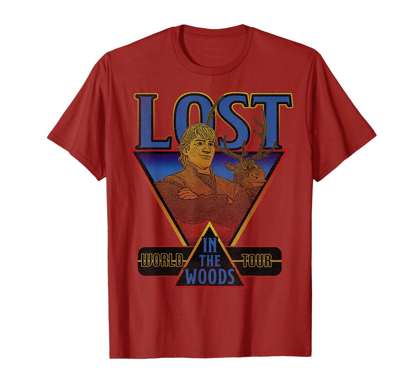 Disney Frozen 2 Kristoff & Sven Lost In The Woods World Tour T-Shirt