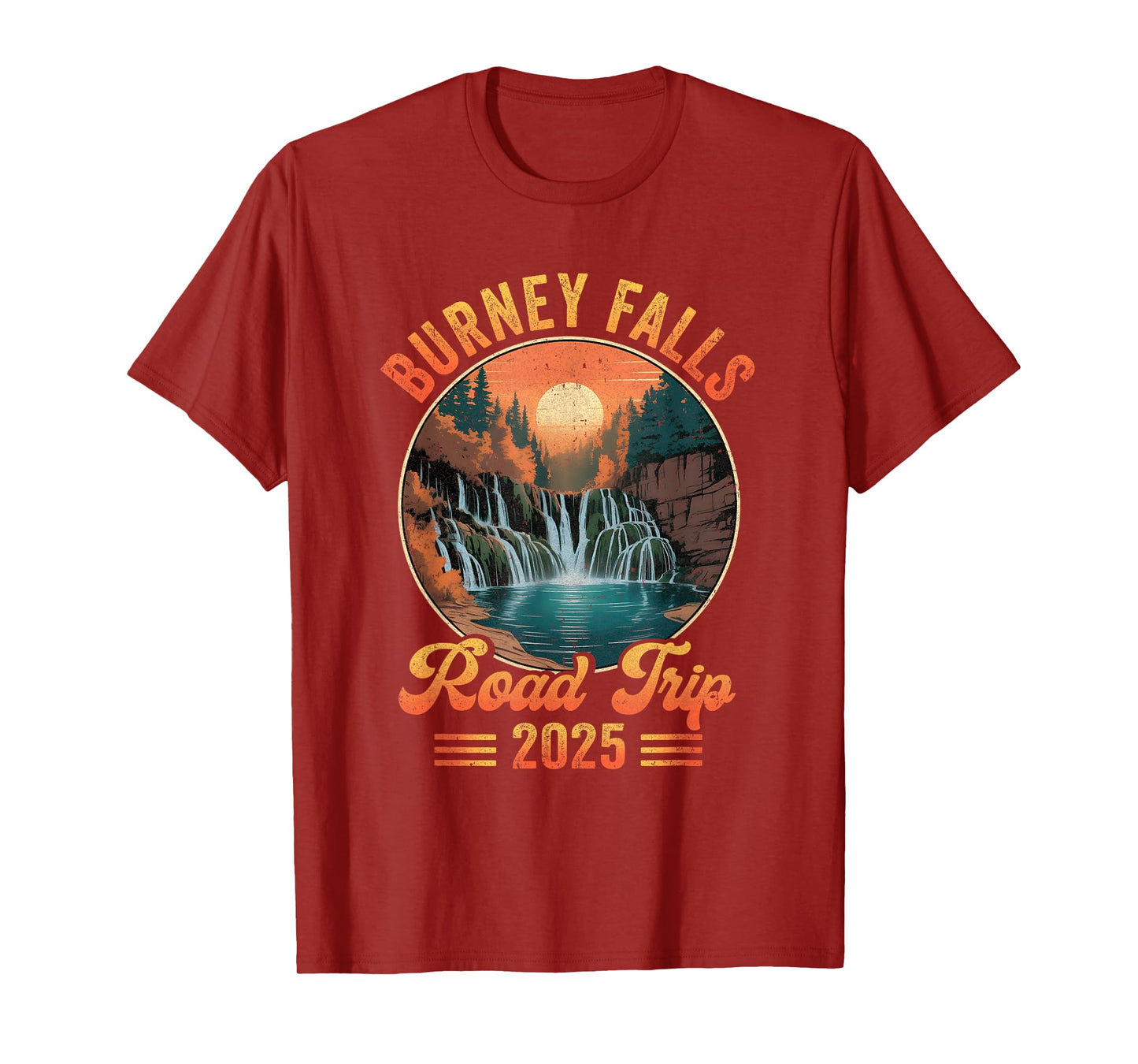 Burney Falls Road Trip 2025 Summer Vacation Family Matching T-Shirt