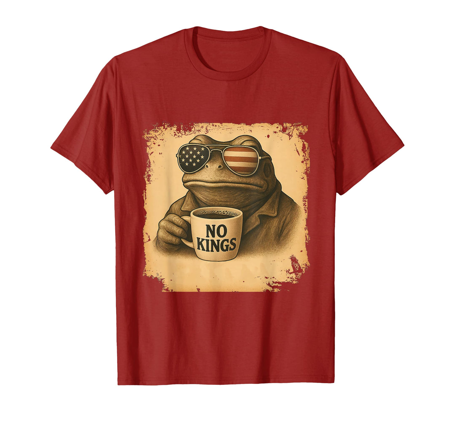 Portland Frog Coffee No Kings Vintage T-Shirt