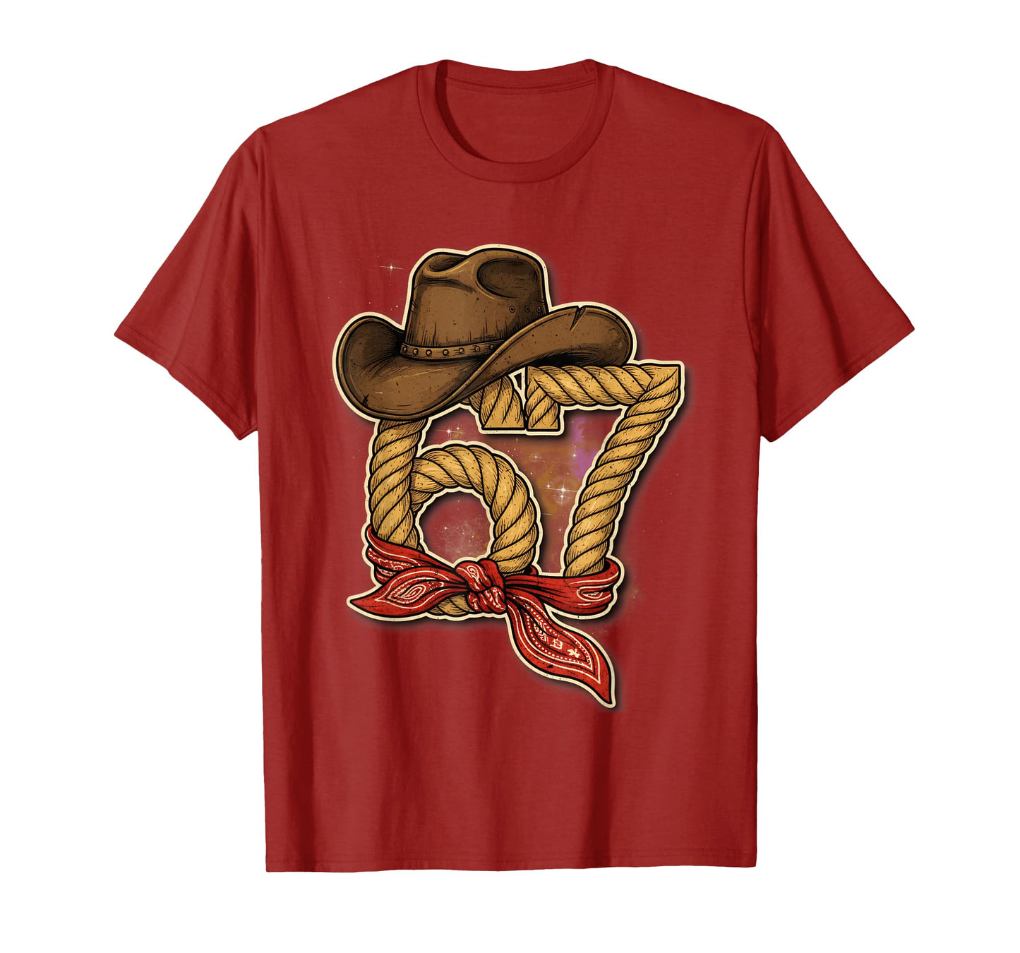 67 Meme Funny Cowboy Six Seven Gen Alpha Slang T-Shirt