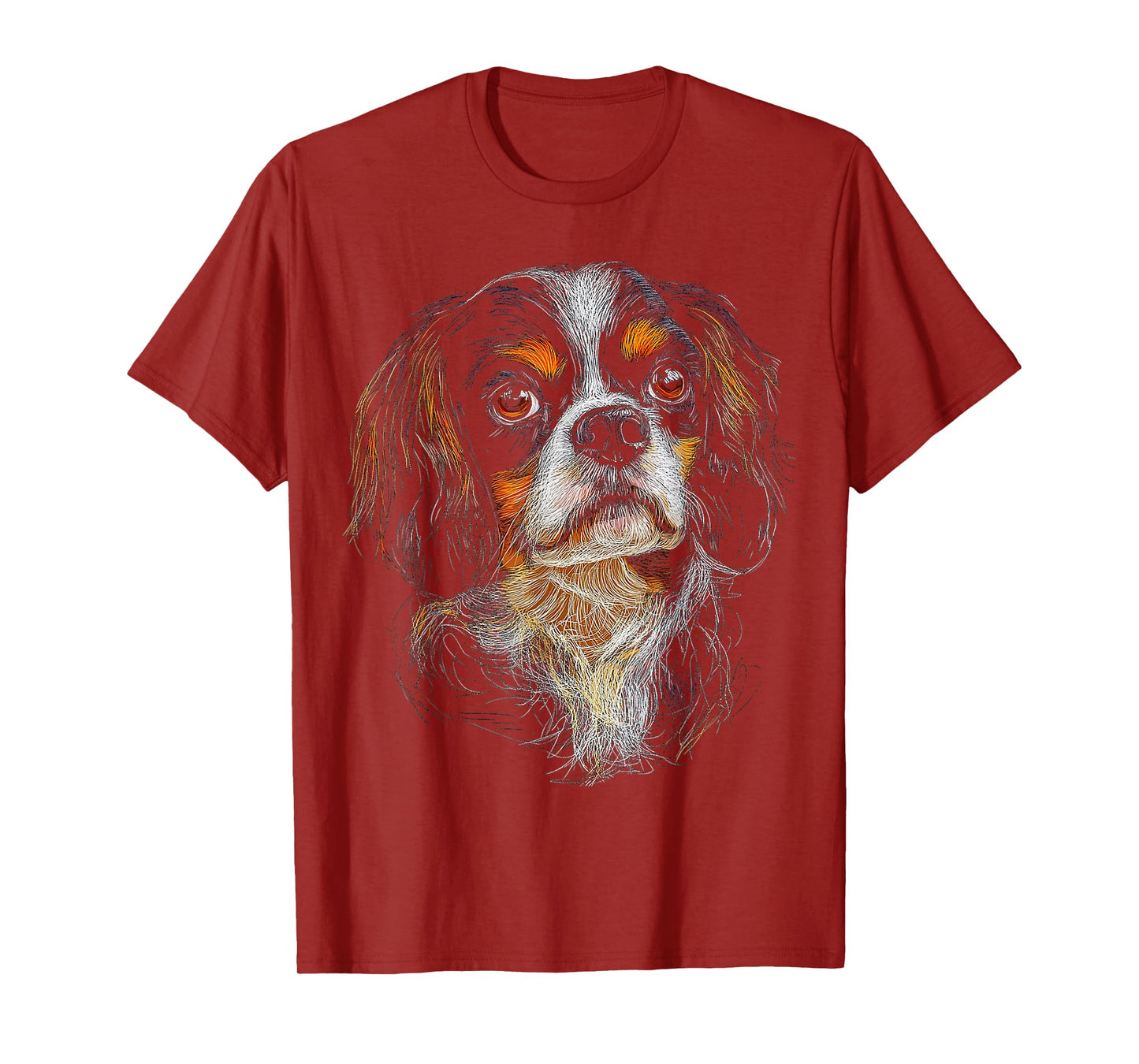 Cavalier King Charles Spaniel Dog Motif Pet Artwork Men Women Kids T-Shirt