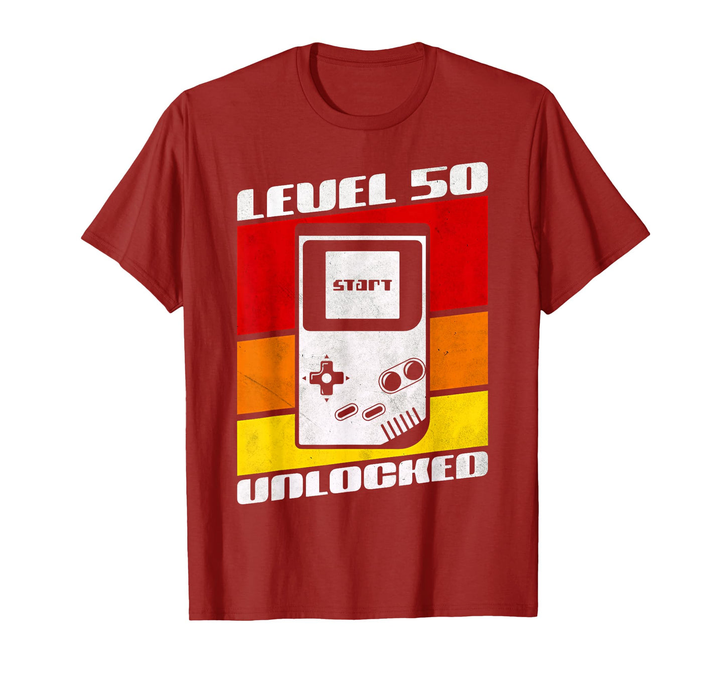 Level 50 Unlocked Video Gamer Retro 50th Birthday Gifts T-Shirt