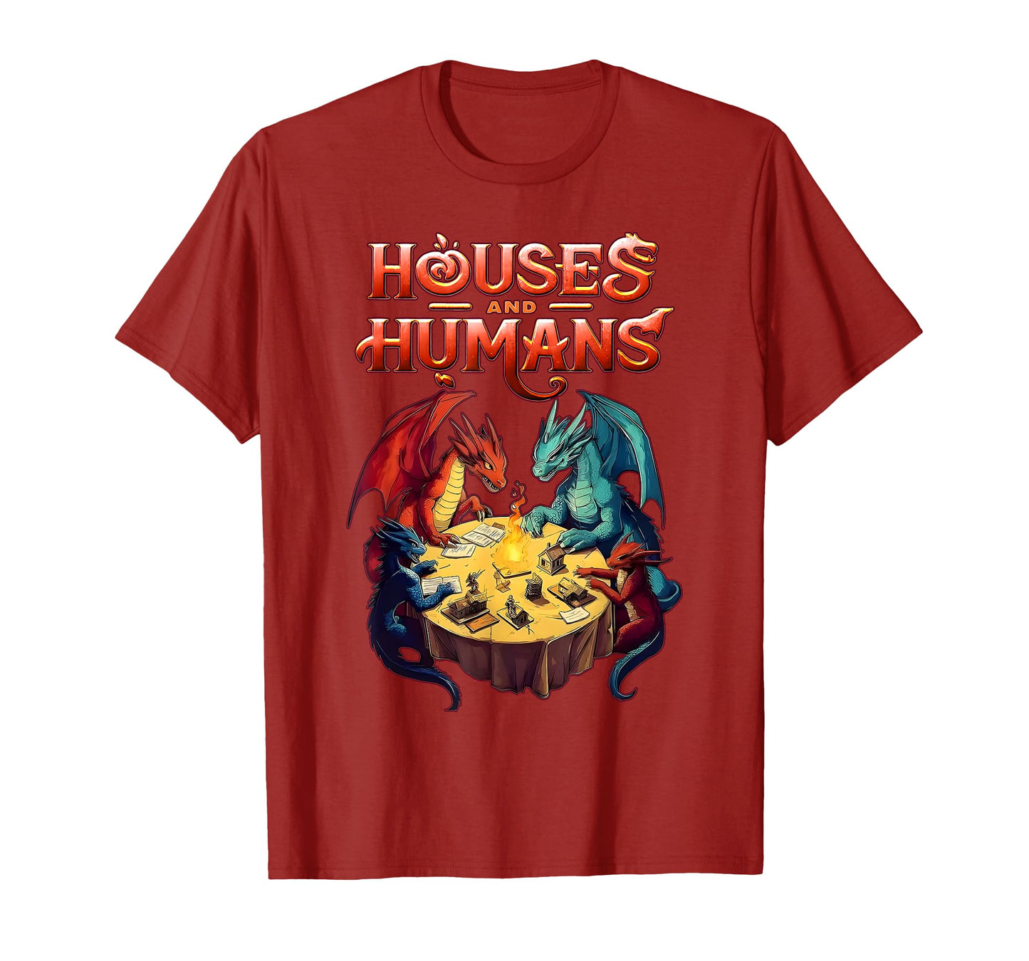 Houses and Humans Dragons Funny Video Games T-Shirt