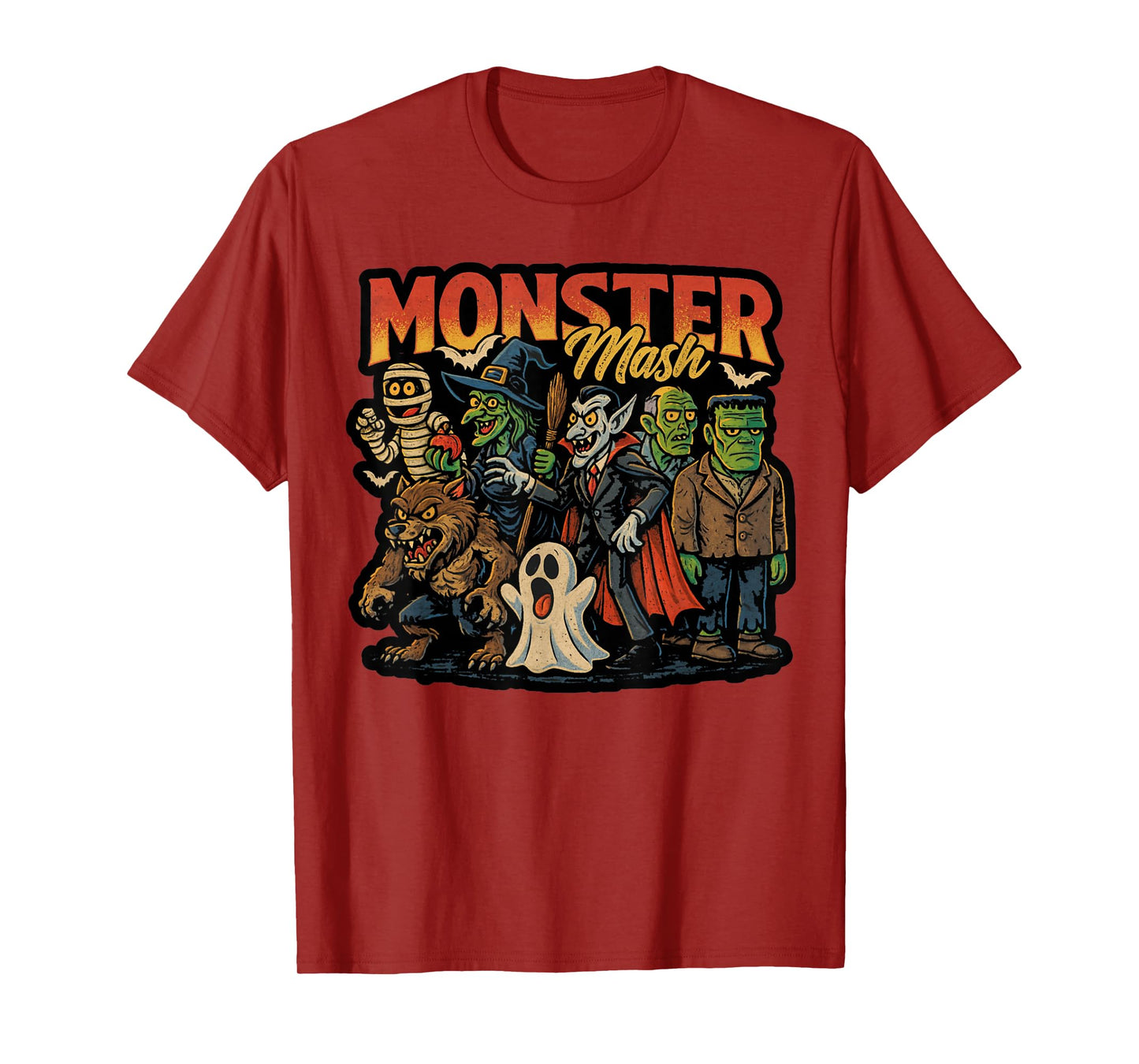 Retro Scary Monster Mash-Inspired T-Shirt