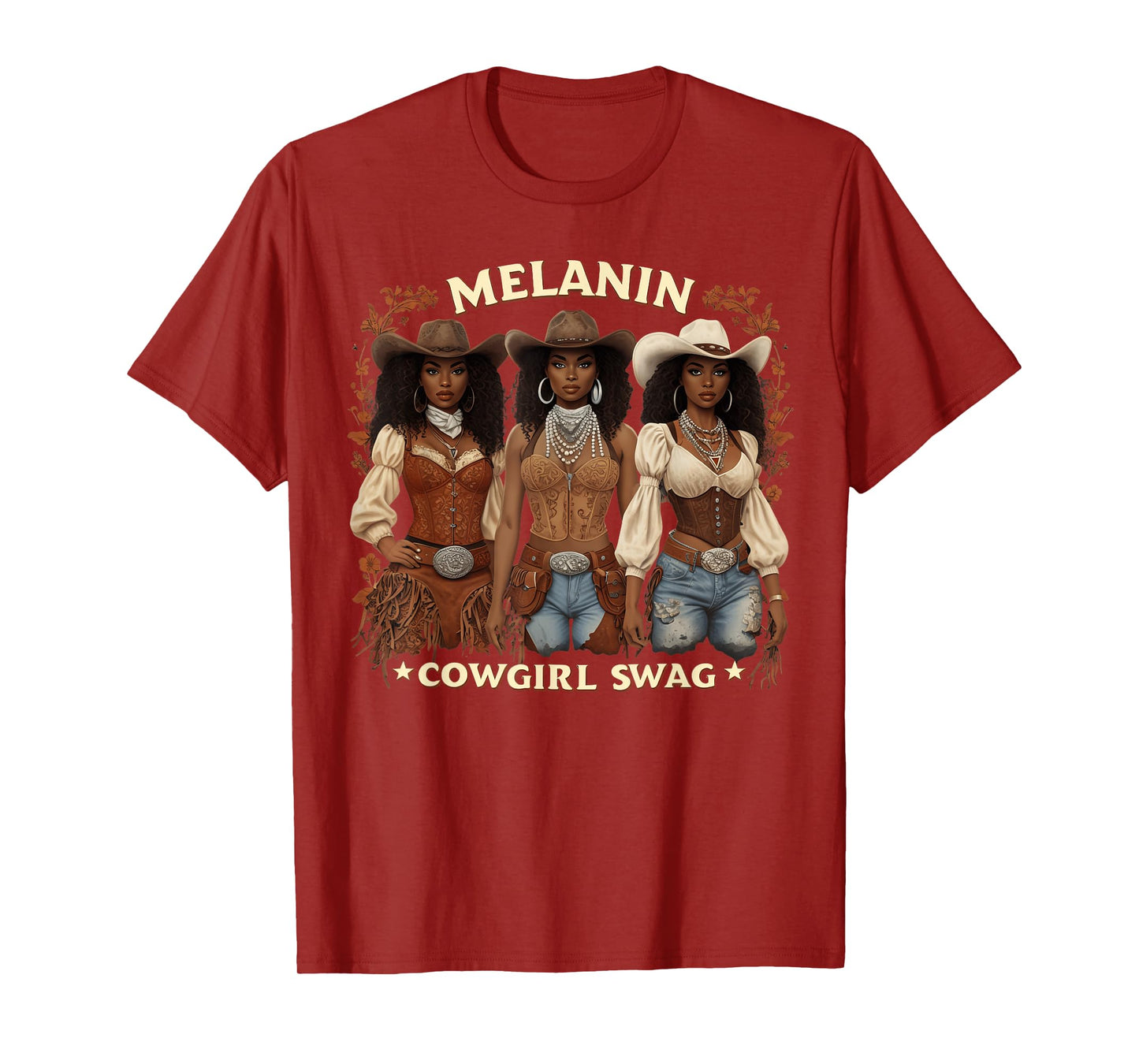 Cowgirl Shirt for Women African Tee Melanin Cow Girl Outfit T-Shirt