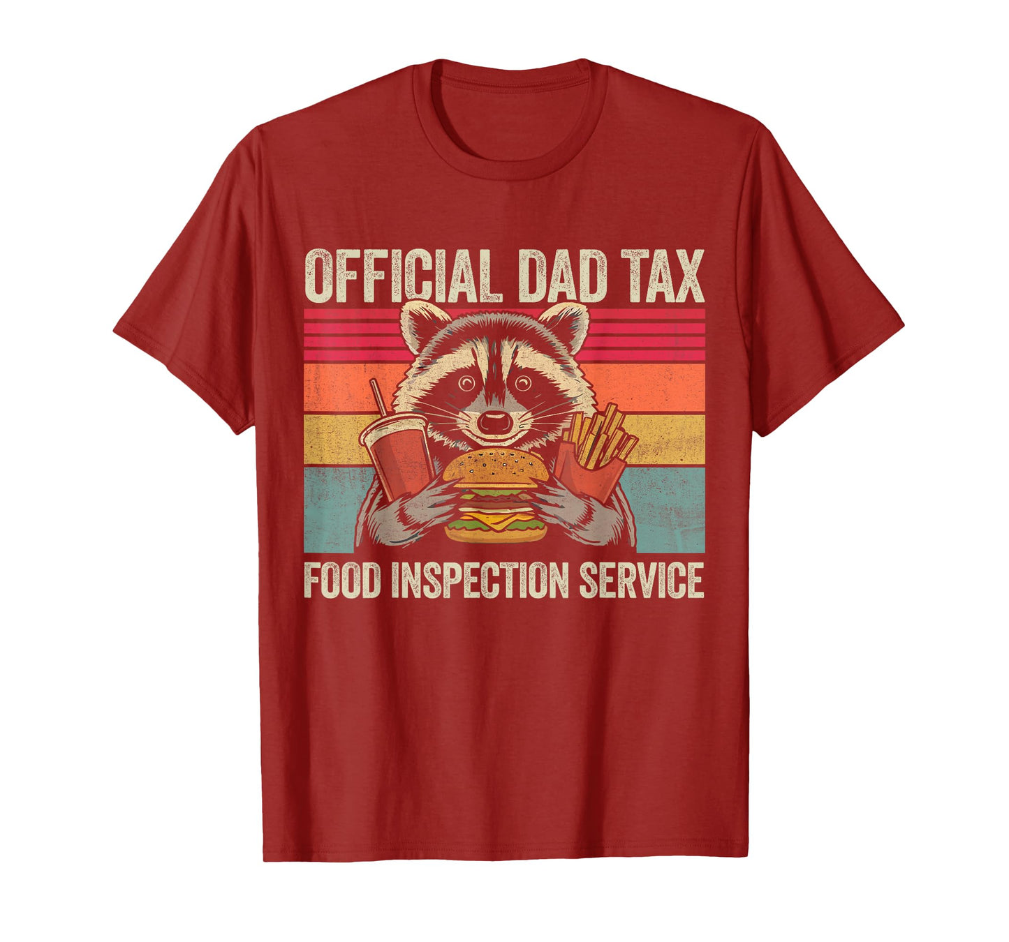 Dad Tax OffIicial Dad Funny Vinatge Raccoon Father’s Day Men T-Shirt