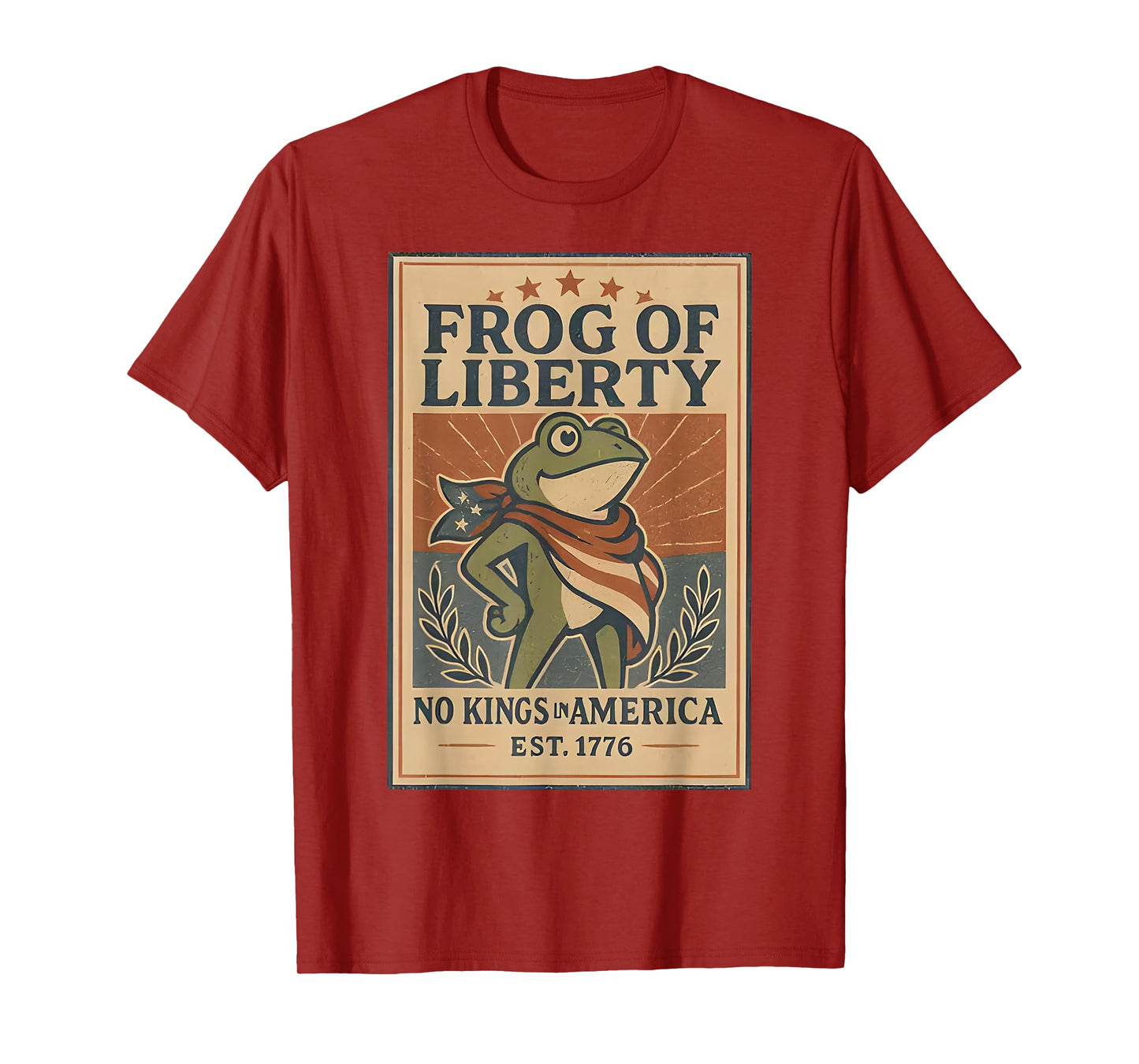 Stand with Frog No Kings in America for Men and Women T-Shirt