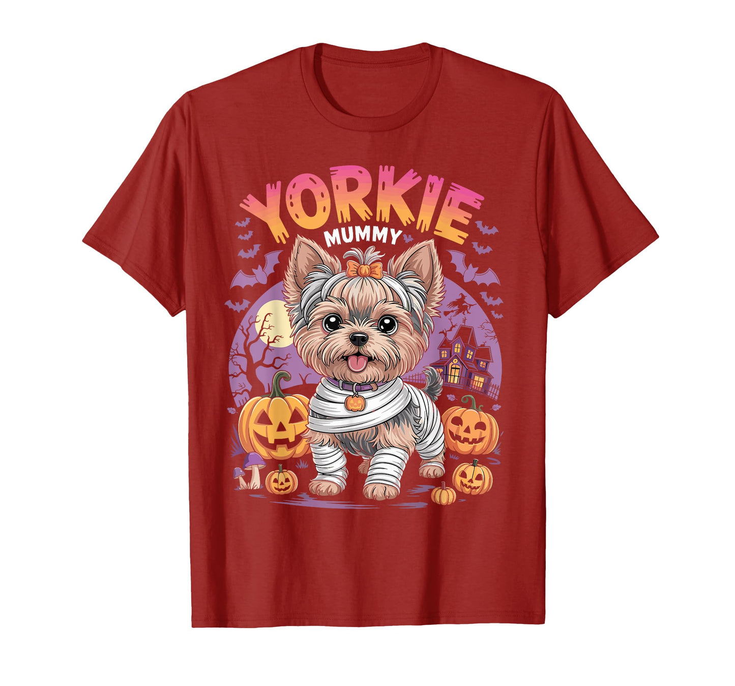 Yorkie Mummy Halloween Costume Dog Owner Yorkshire Terrier T-Shirt
