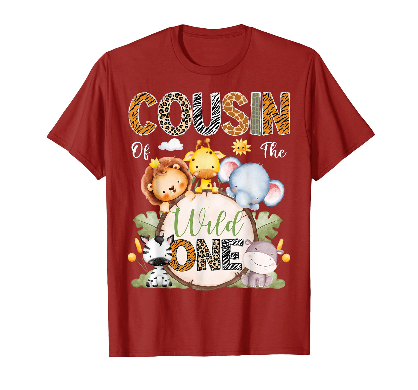 Cousin Of The Wild One 1St Birthday Boy Safari Jungle T-Shirt