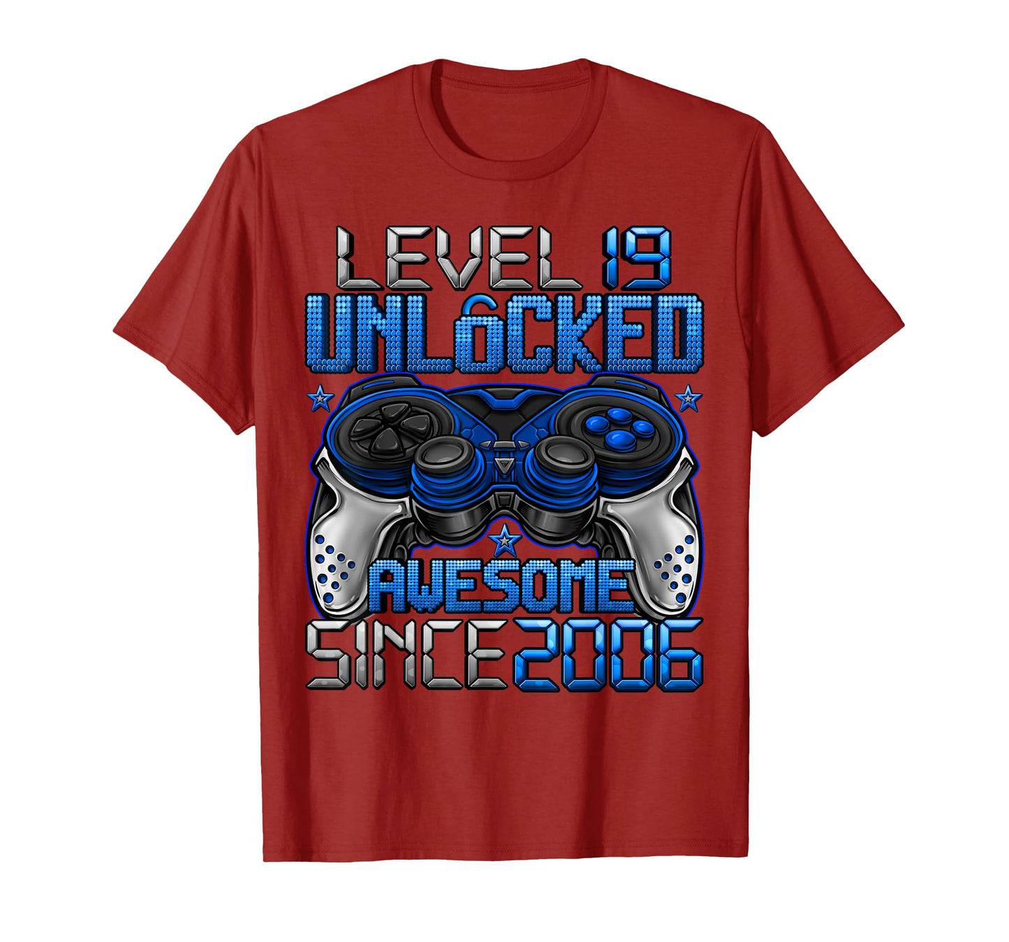 Level 19 Unlocked 19 Year Old Gifts Boys 19th Birthday Boy T-Shirt