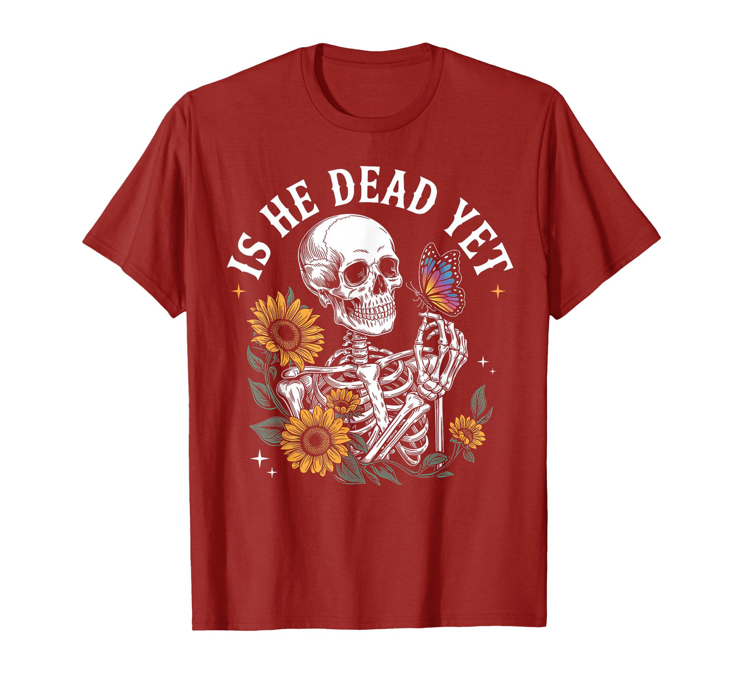 Is-He-Vintage-Dead-Yet Cool Design Skeleton Men Women T-Shirt