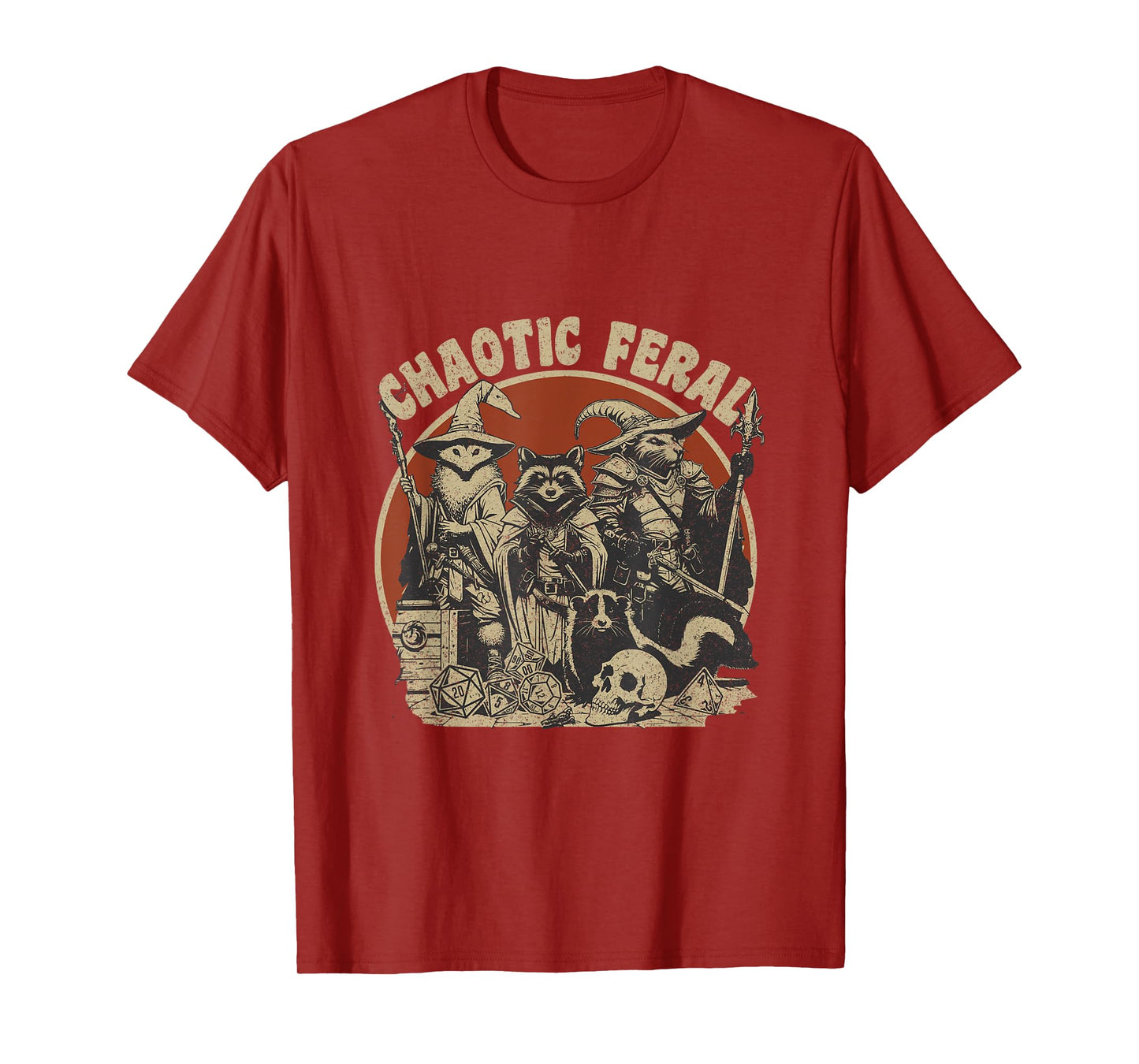 Chaotic Feral Funny Board Game Tabletop Role-Playing Game T-Shirt