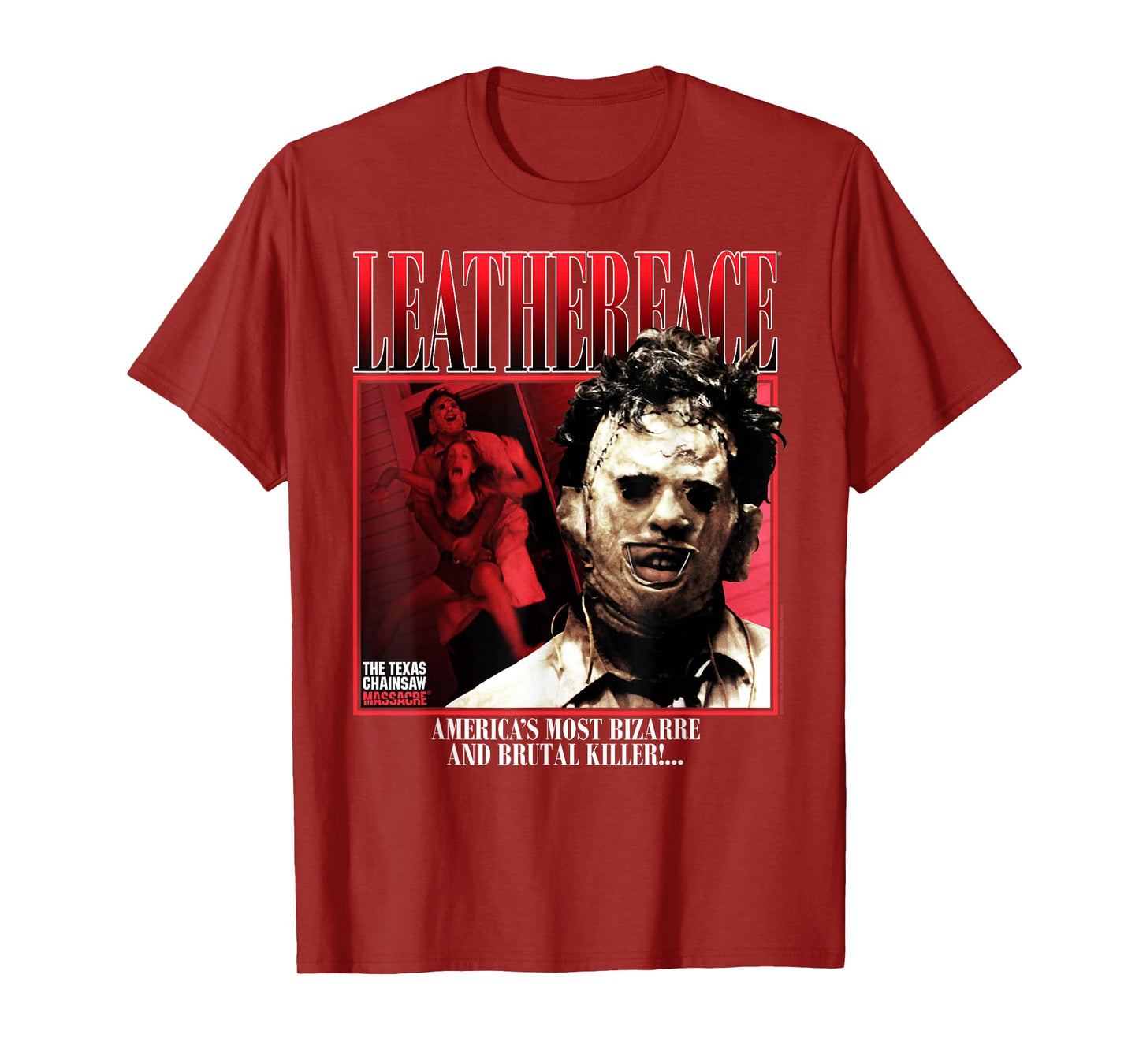 The Texas Chainsaw Massacre Leatherface 90's Style Horror T-Shirt