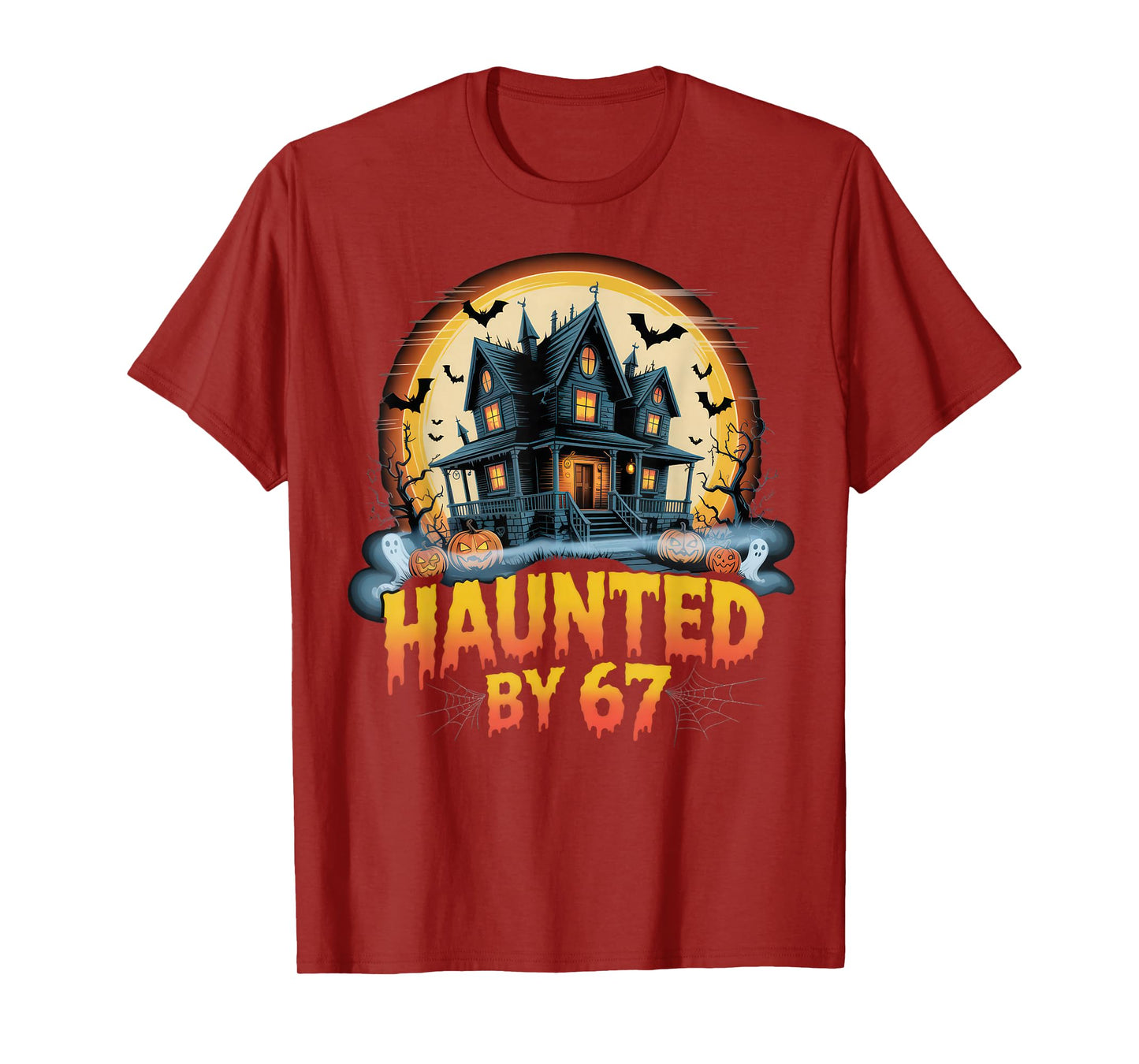 67 Meme Halloween Costume Haunted by 6-7 Brainrot Six Seven T-Shirt
