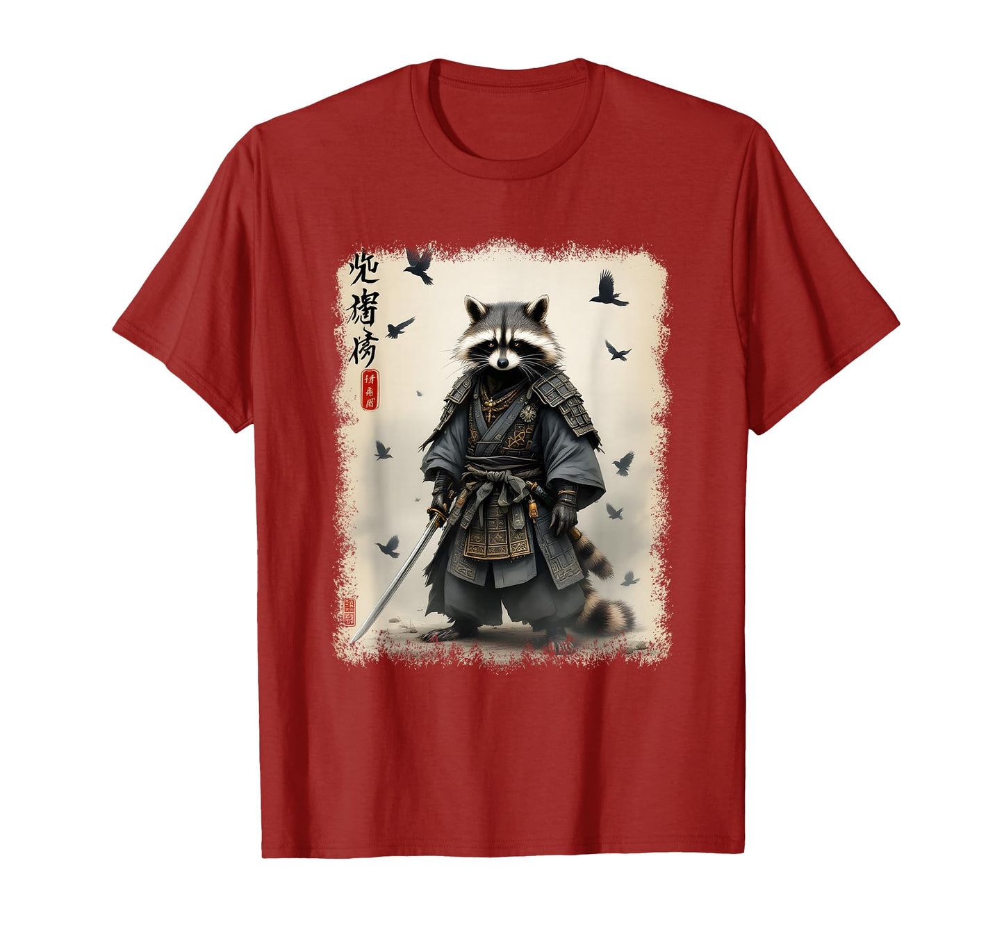 Samurai Raccoon, Japanese Warrior & Art | Vintage Anime T-Shirt