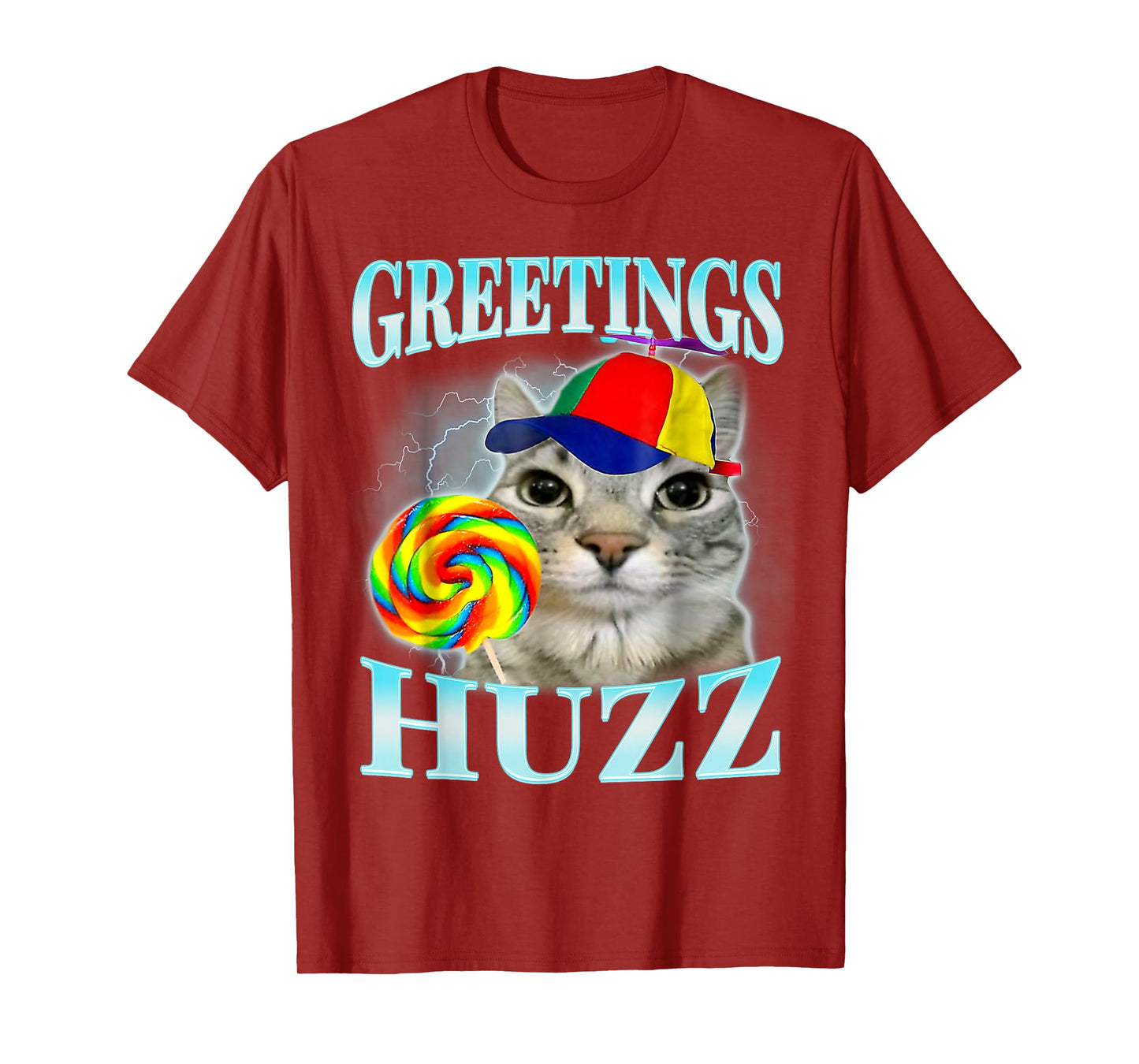 greetings huzz funny gen z gen alpha slang meme T-Shirt