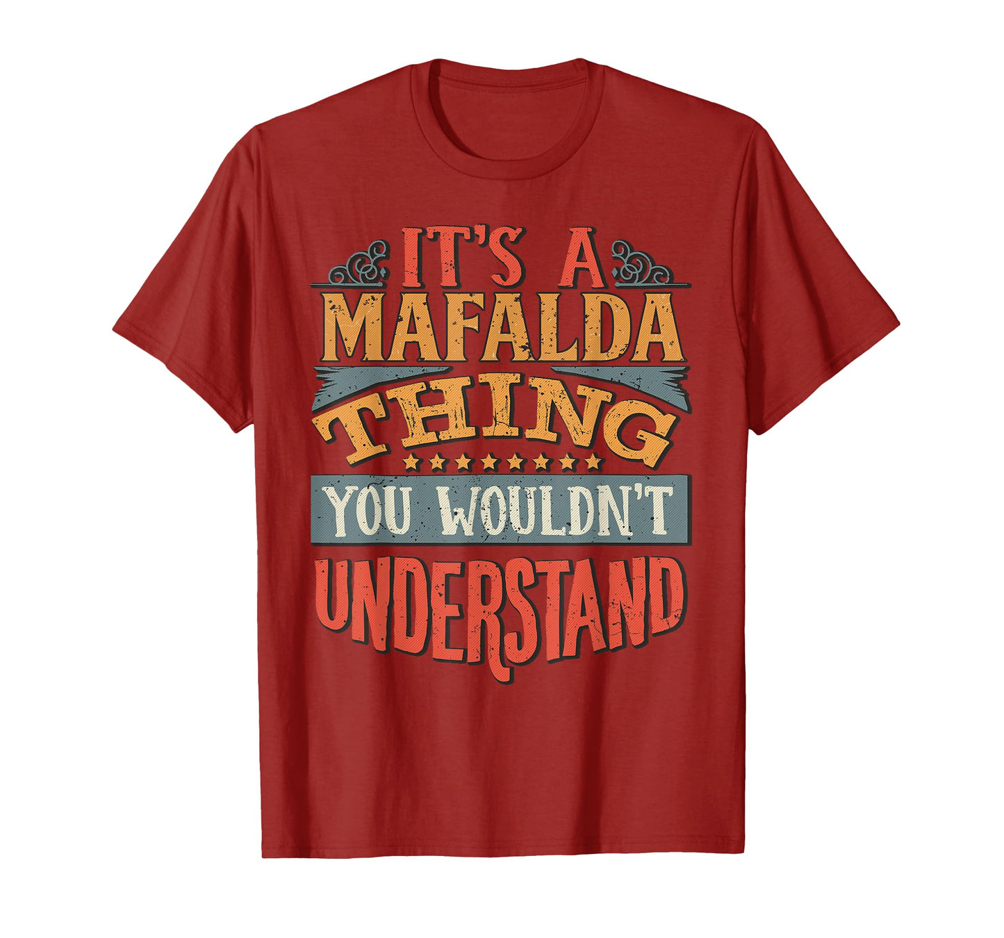 Mafalda Name Gifts By Vnz Women's Black Small Modern Classic T-Shirt
