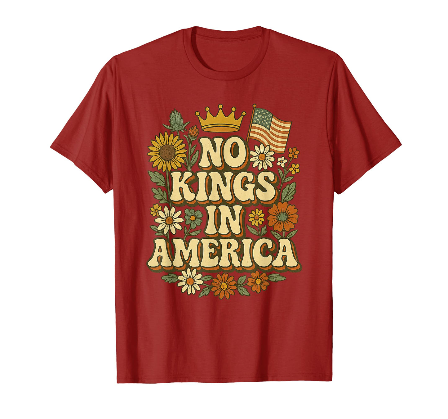 No King Design No Kings in America Political Men Women T-Shirt
