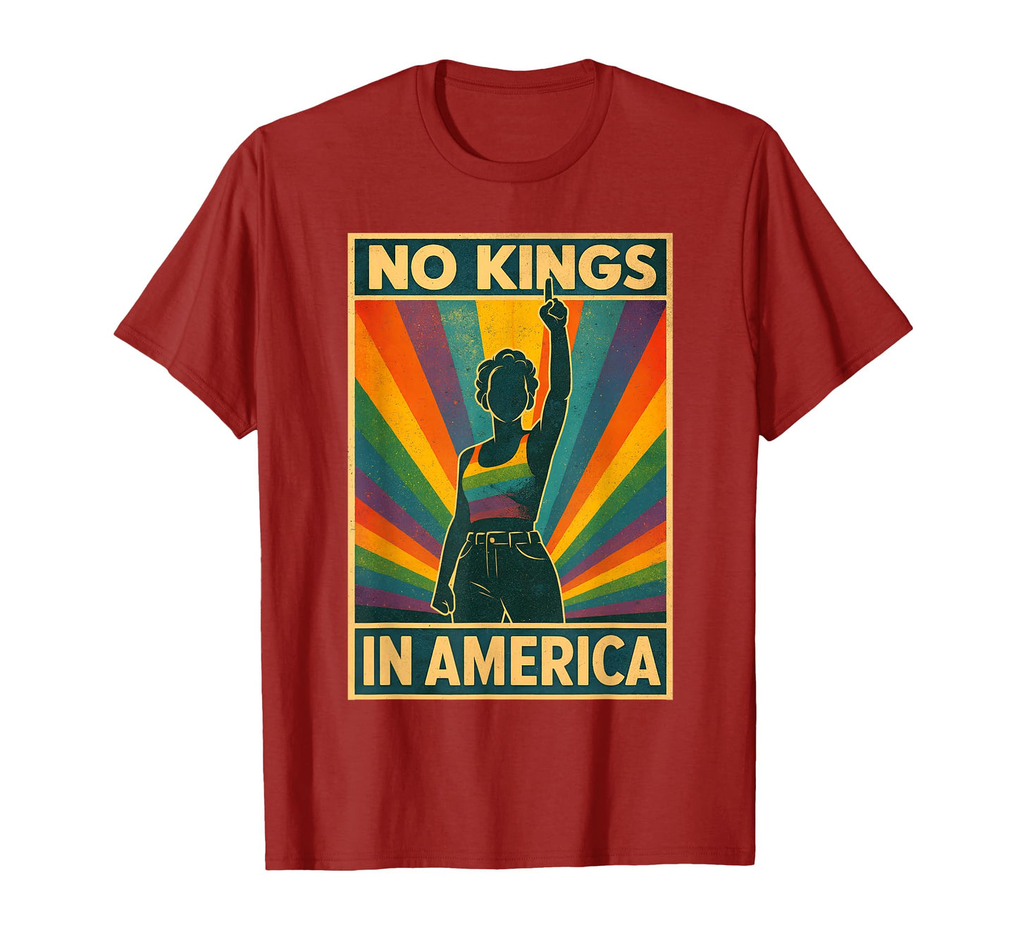 No Kings Retro Patriotic LGBT T-Shirt