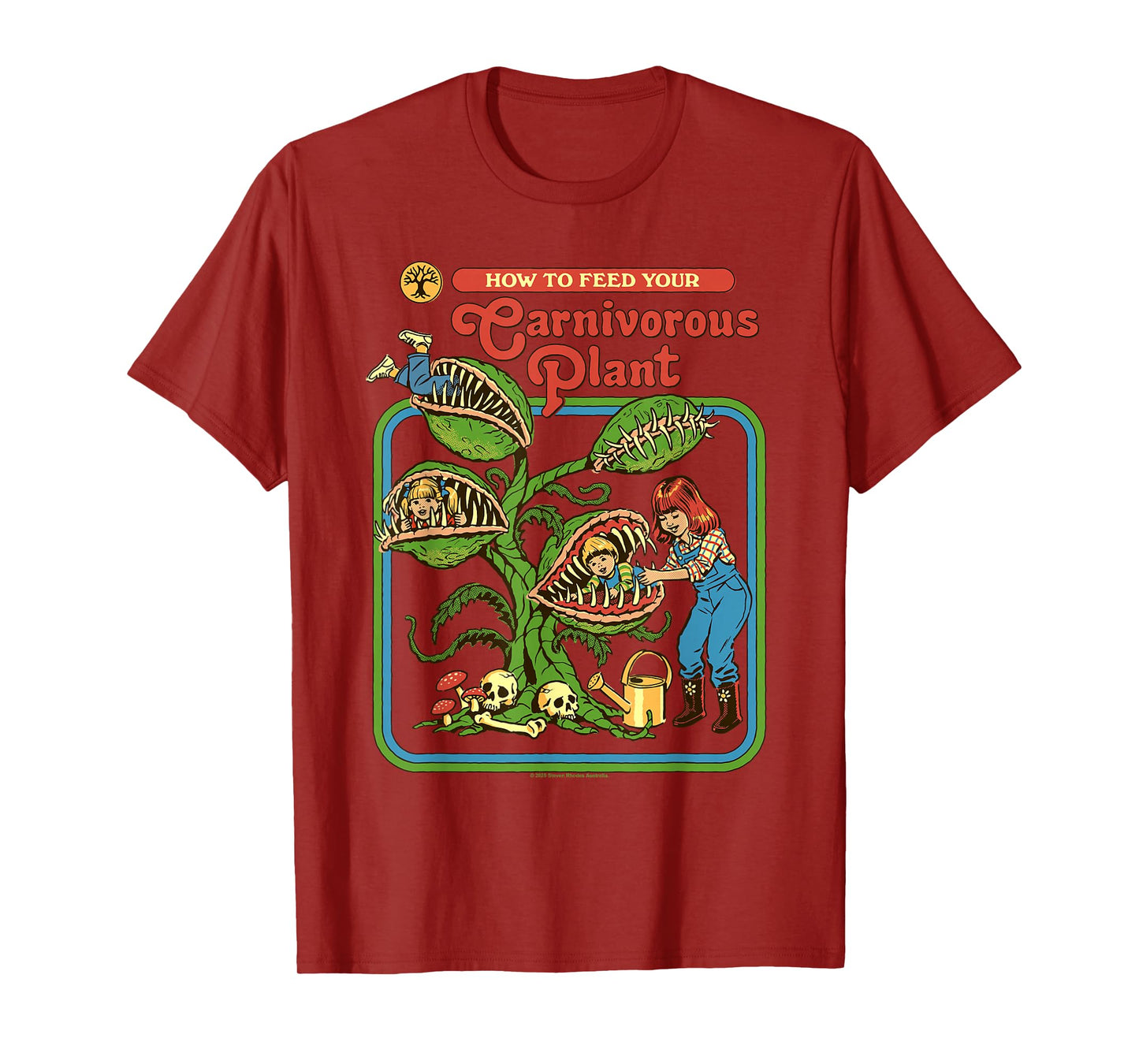 Carnivorous Plant Sci Fi Retro Vintage Funny Adult Humor T-Shirt