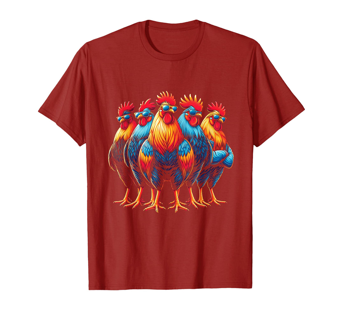 Battle Roosters In Sunglass and Attitude in Shade Chicken T-Shirt
