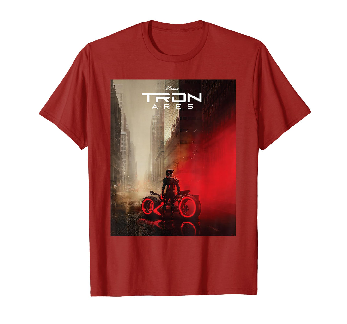 Disney TRON: Ares Lightcycle City Official Movie Poster Art T-Shirt