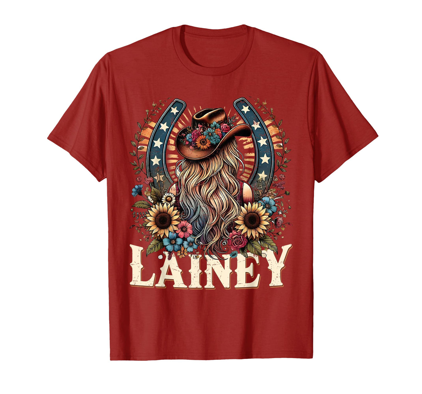 Girl Lainey Name Personalized Name Cowgirl T-Shirt