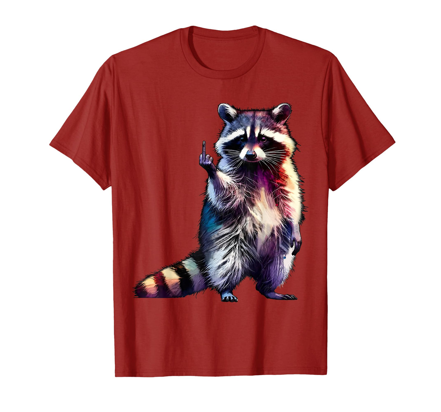Raccoon Middle Finger Trash Panda Racoon Sarcastic Humor T-Shirt