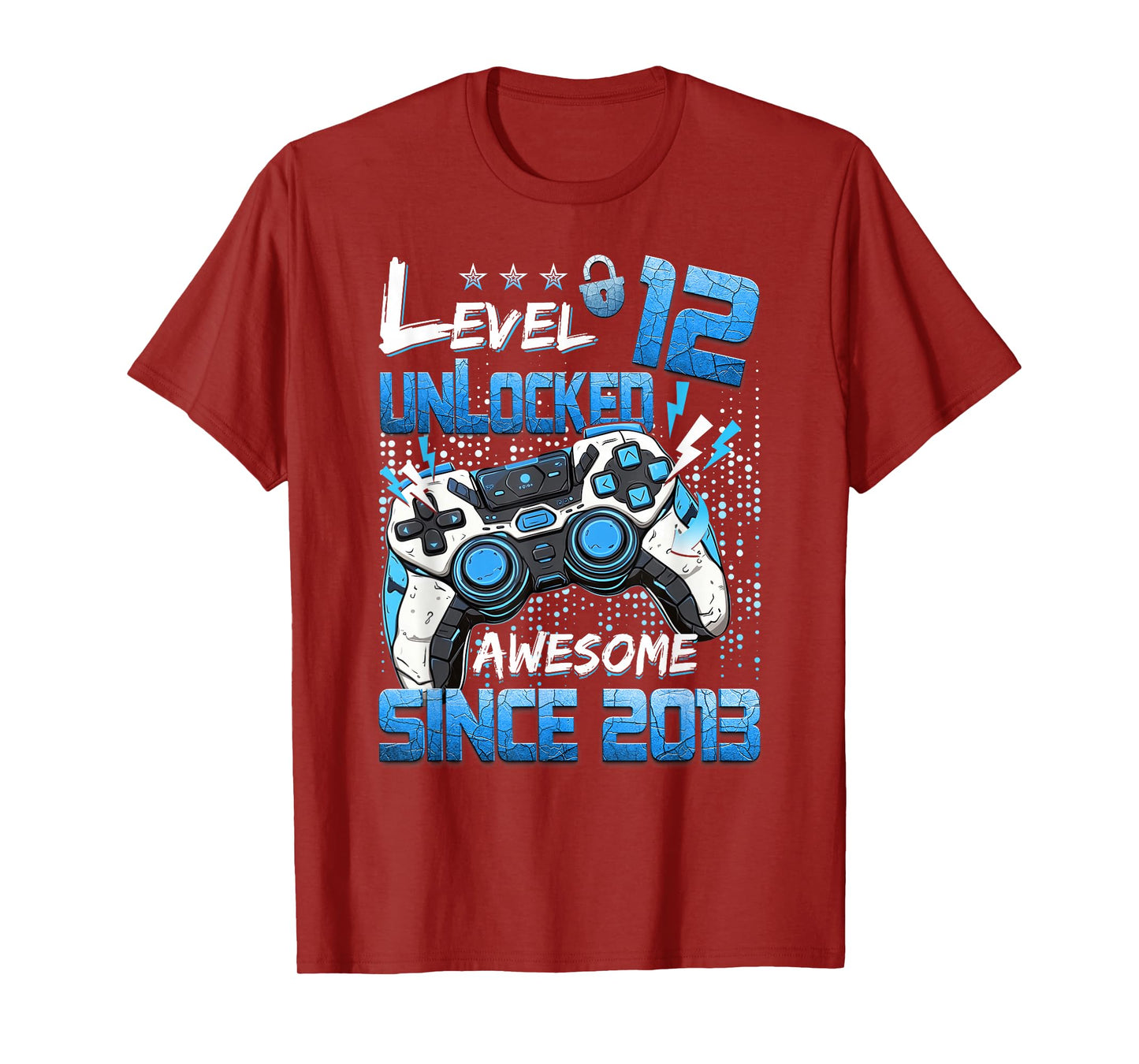Level 12 Unlocked Awesome 2013 Boy Video Game 12th Birthday T-Shirt