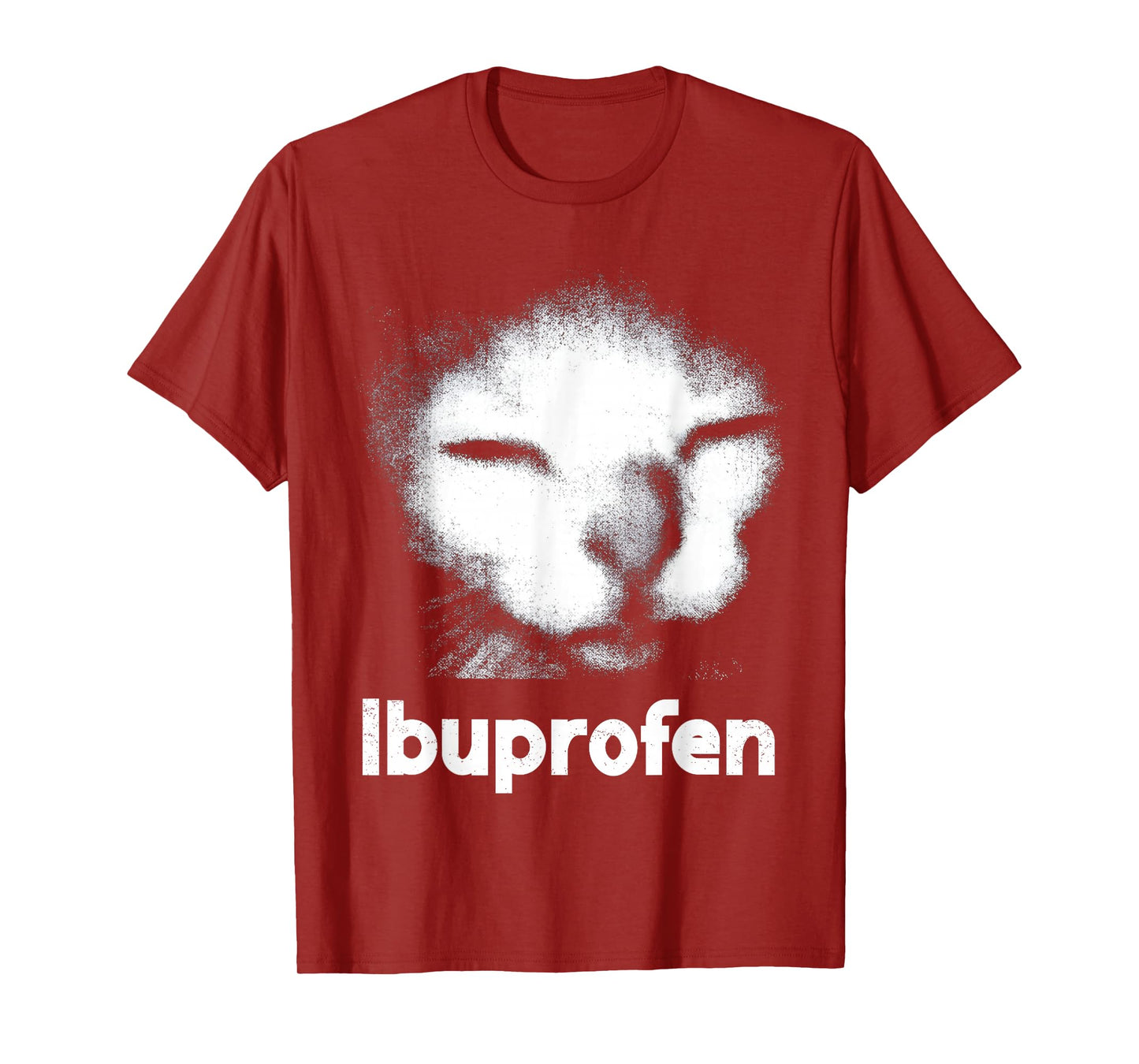 Funny Ibuprofen Cat Meme with Cringe Ugly Feline Face T-Shirt