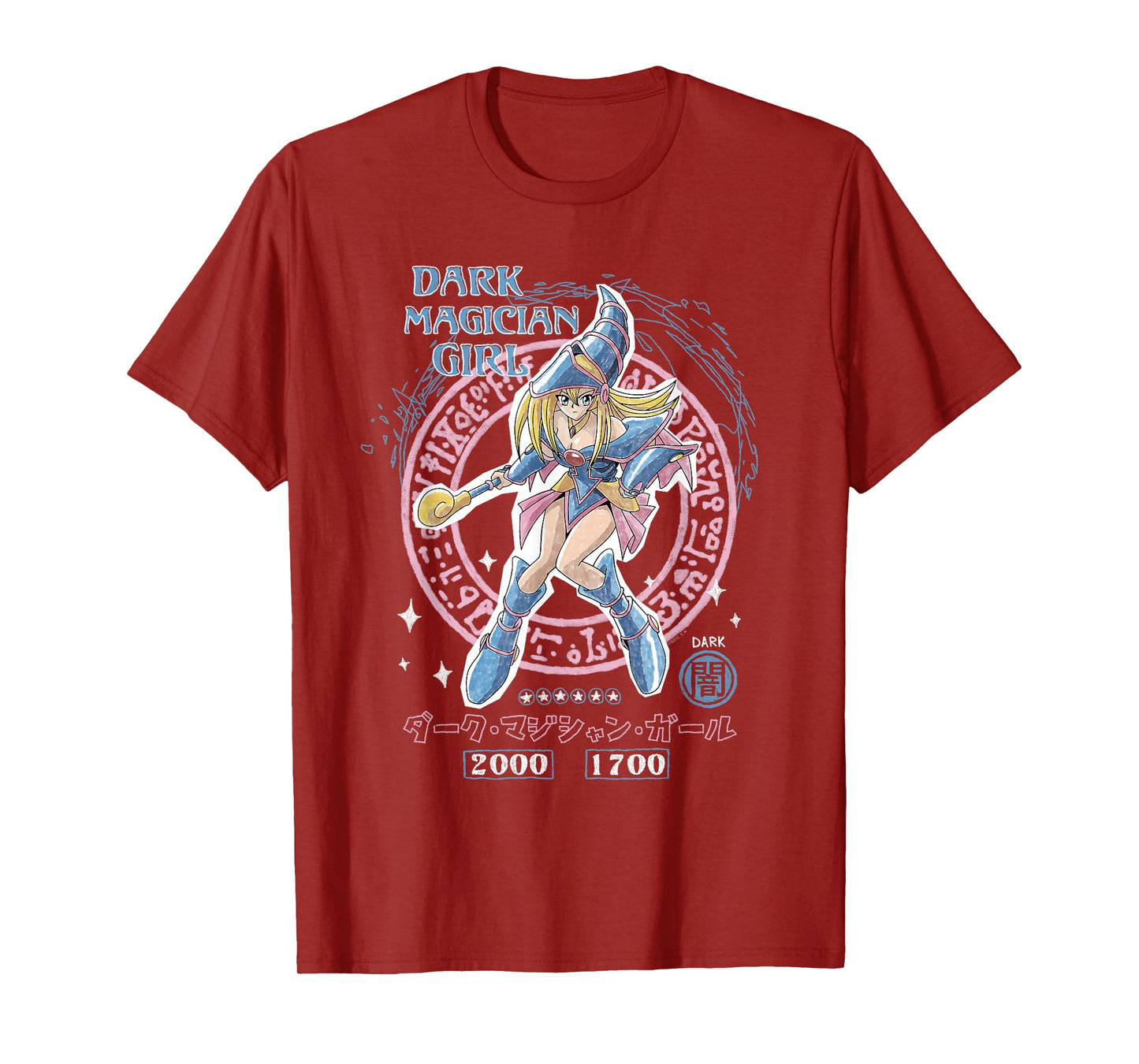 Yu-Gi-Oh! Duel Monsters Dark Magician Girl Card Pose Anime T-Shirt