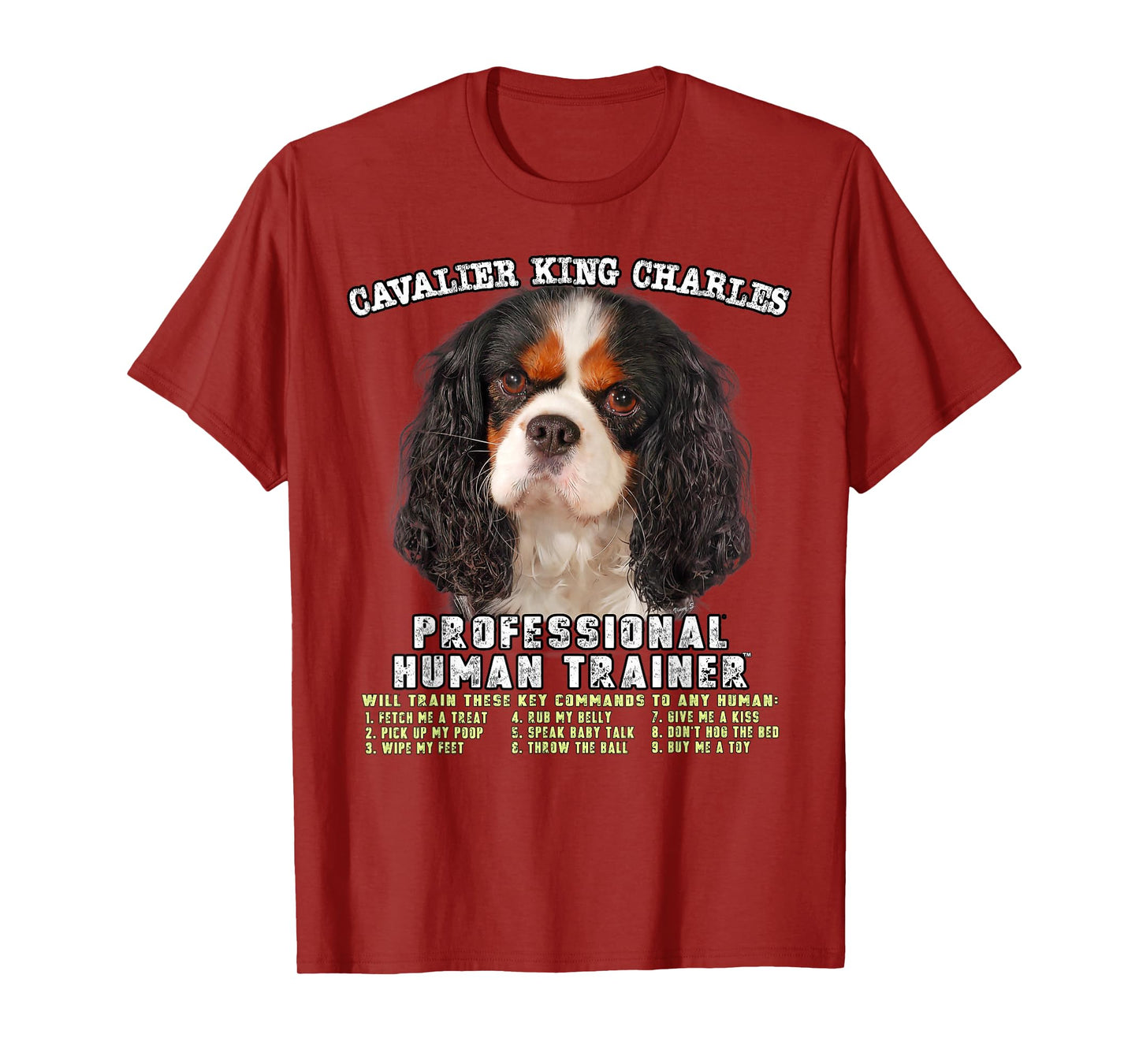 Cavalier King Charles Spaniel Tri Professional Human Trainer T-Shirt