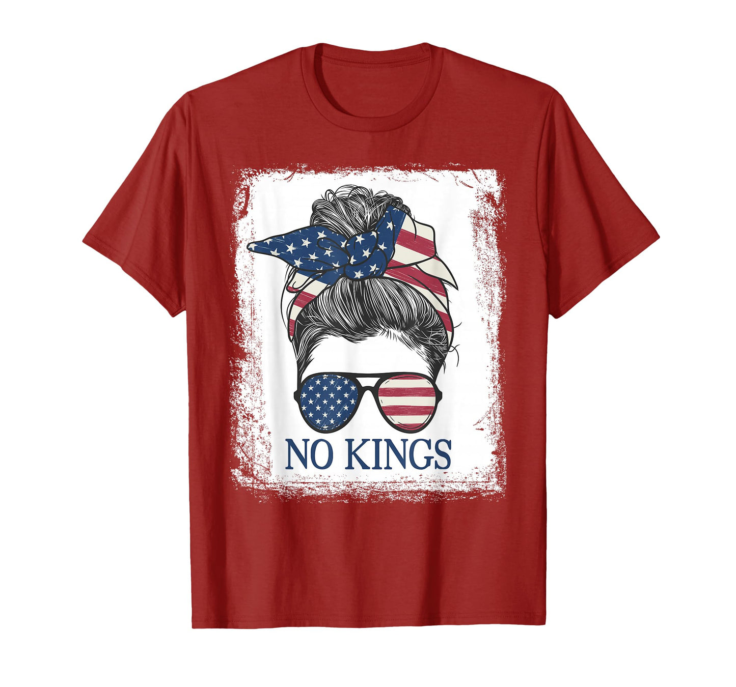 No Kings Protest Tee Rosie USA Flag No Kings T-Shirt