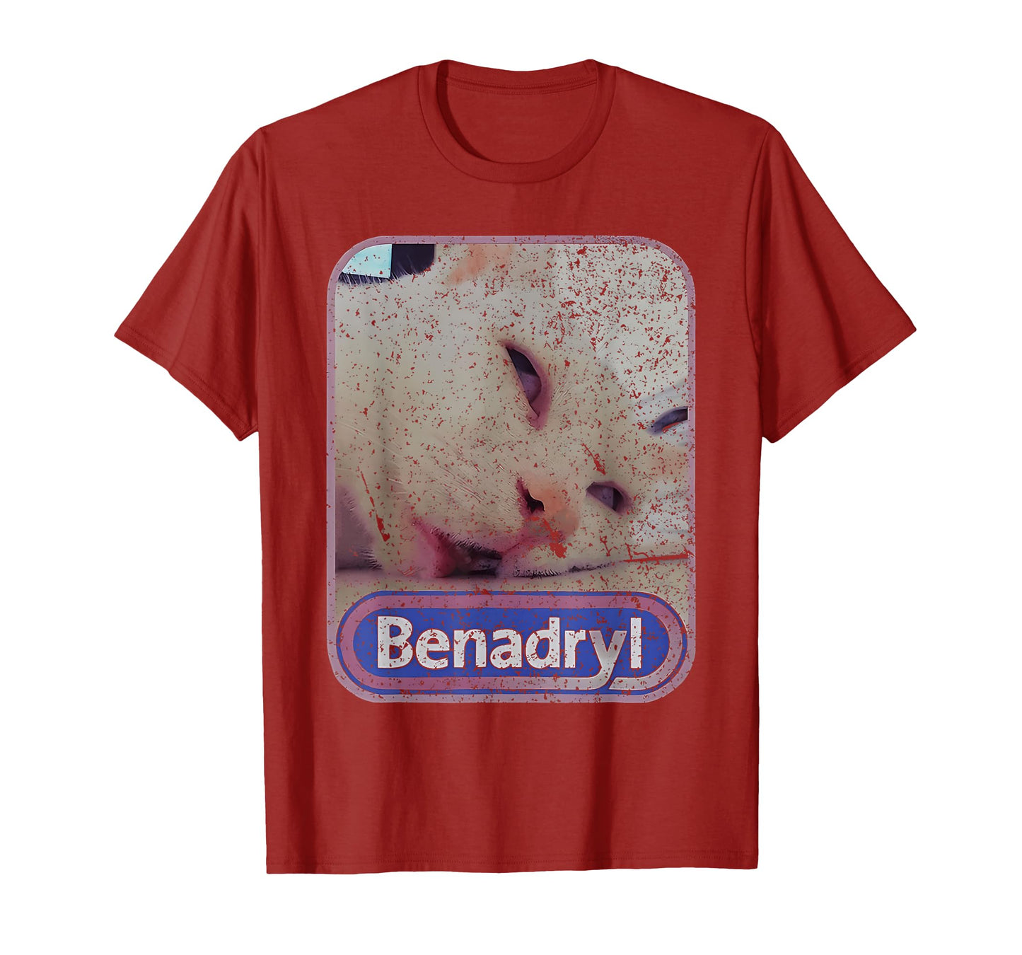 Benadryl Meme Cat T-Shirt for Men Women Kids