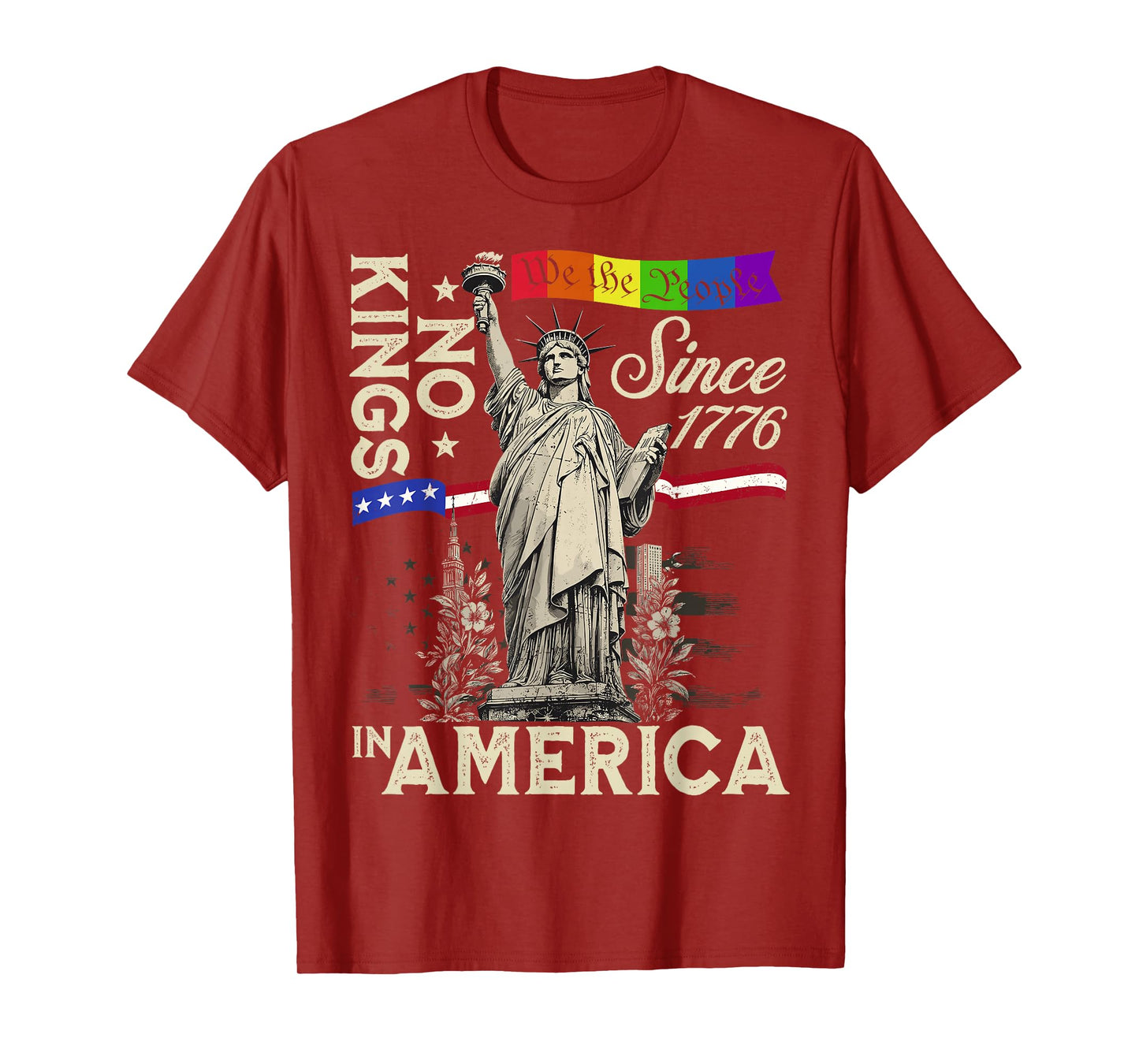 No Kings in America Since 1776 We The People USA Anti-Trump T-Shirt
