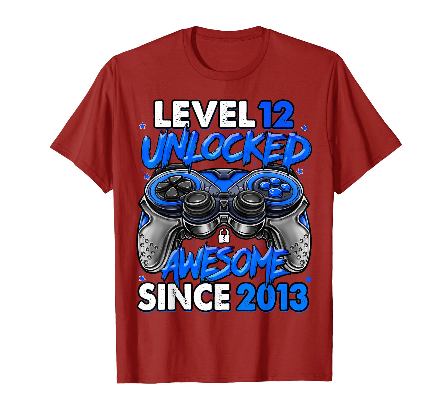 Level 12 Unlocked Awesome Since 2013 12th Birthday Gaming T-Shirt