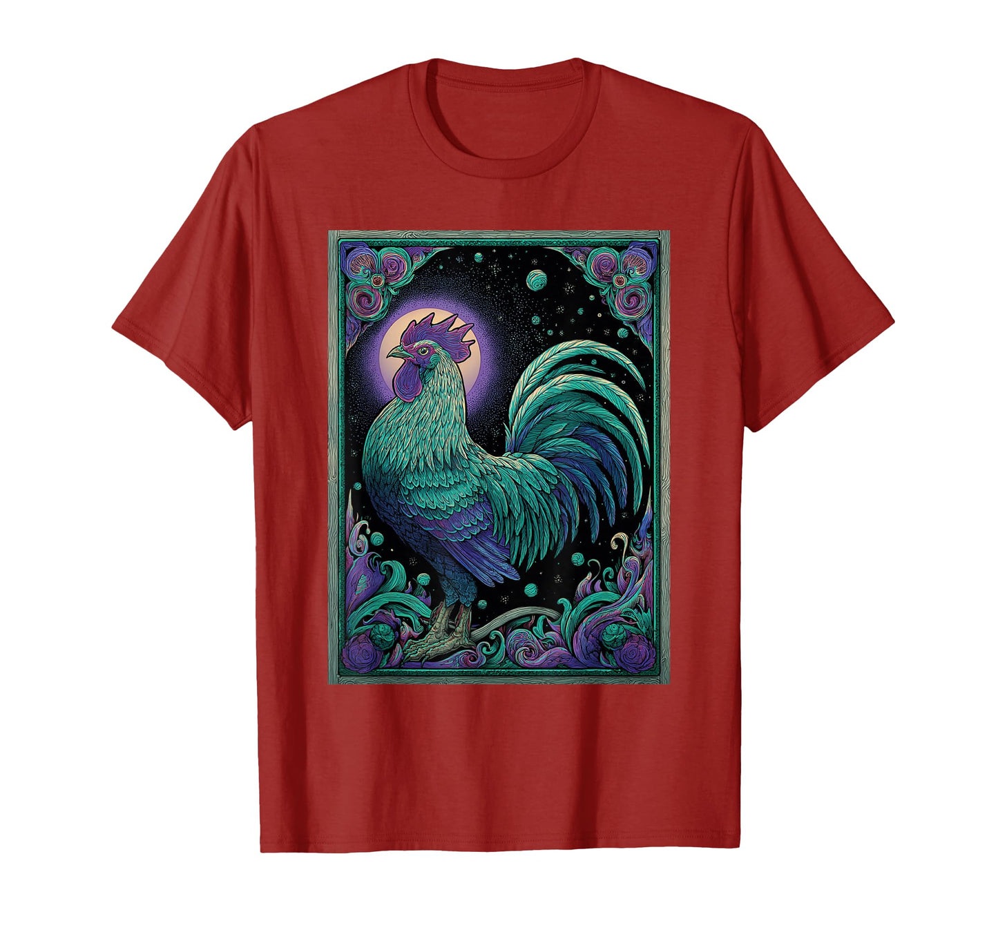 Galactic Rooster Psychedelic Chicken Space T-Shirt