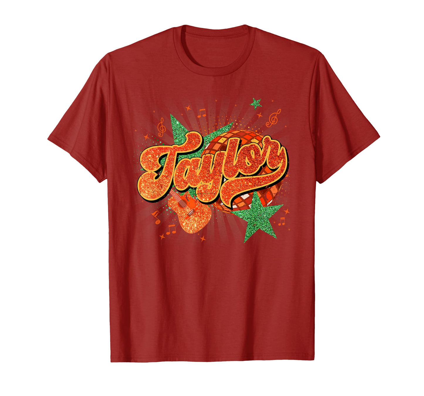 Girl Retro Taylor First Name Personalized Groovy 80's T-Shirt